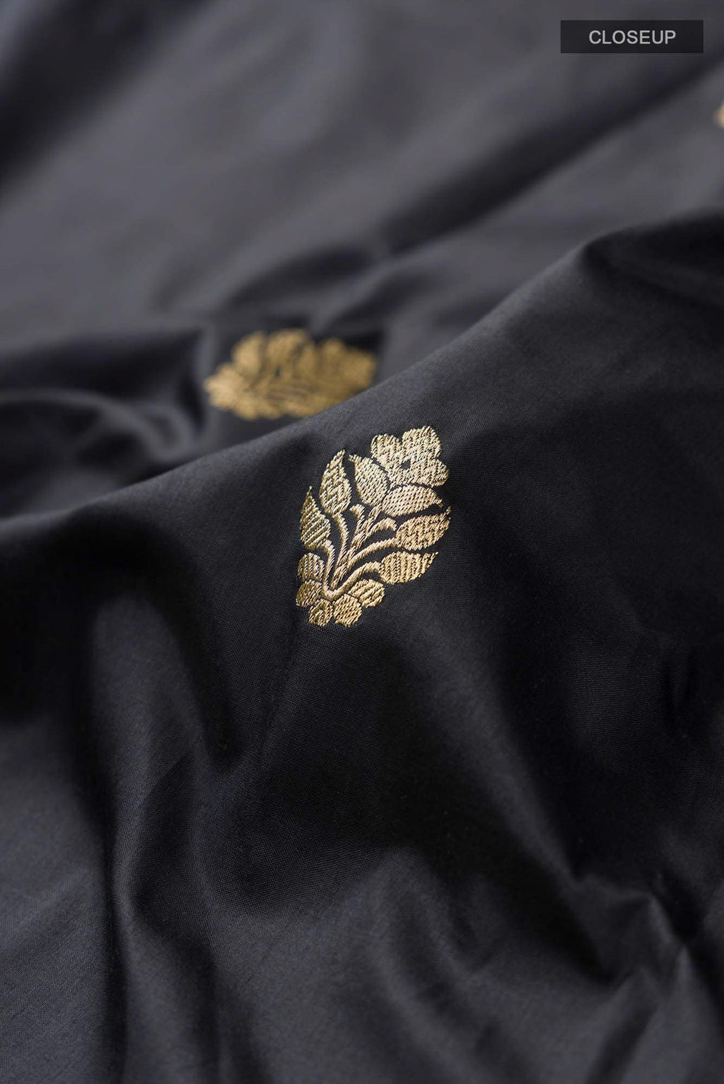 Black Banarasi Katan Silk Saree