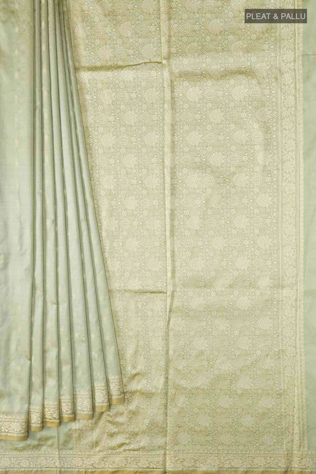 Green Banarasi Katan Silk Saree