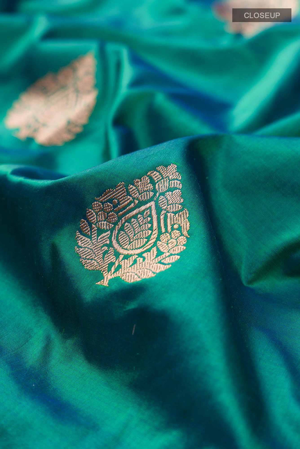 Green Banarasi Katan Silk Saree