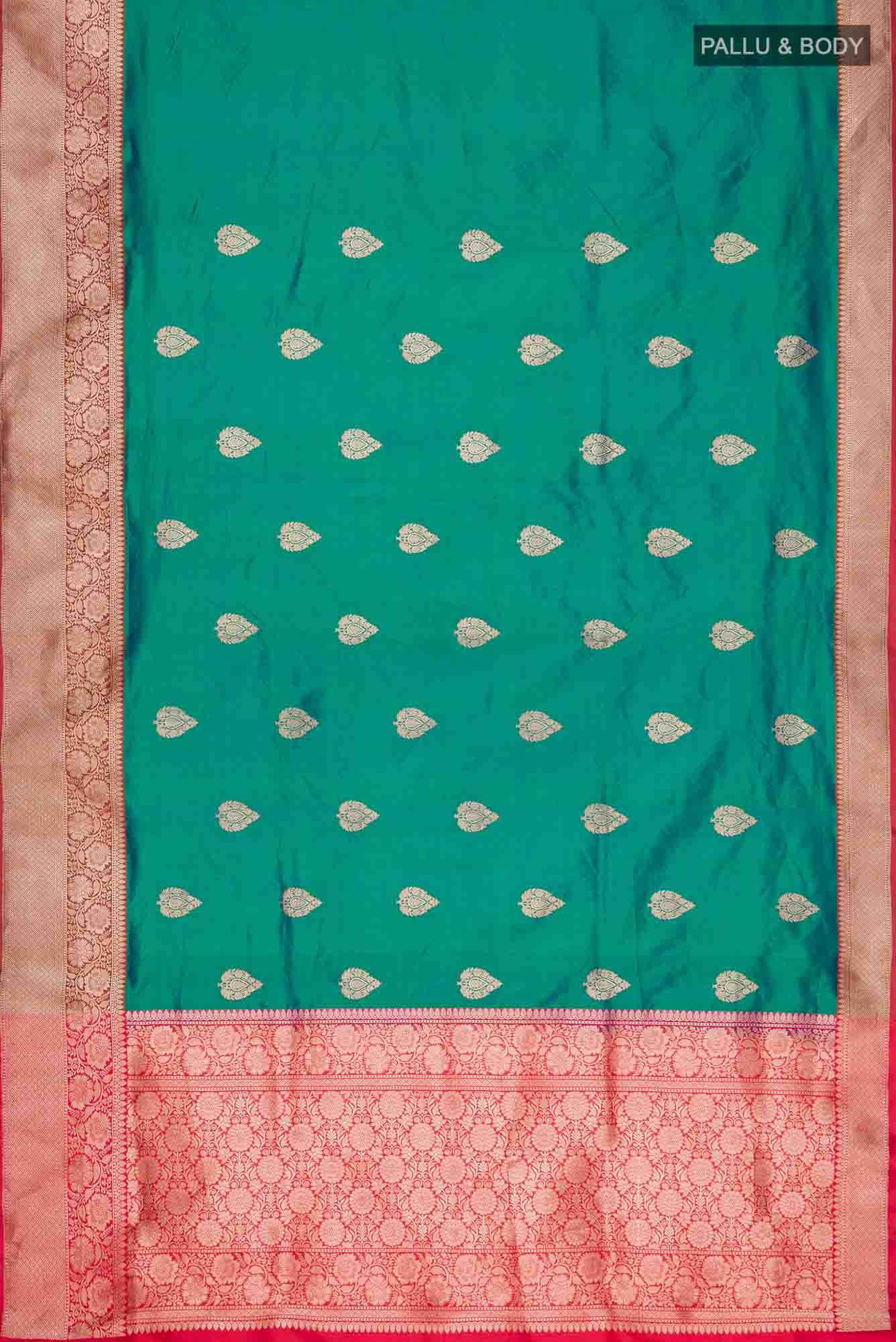 Green Banarasi Katan Silk Saree