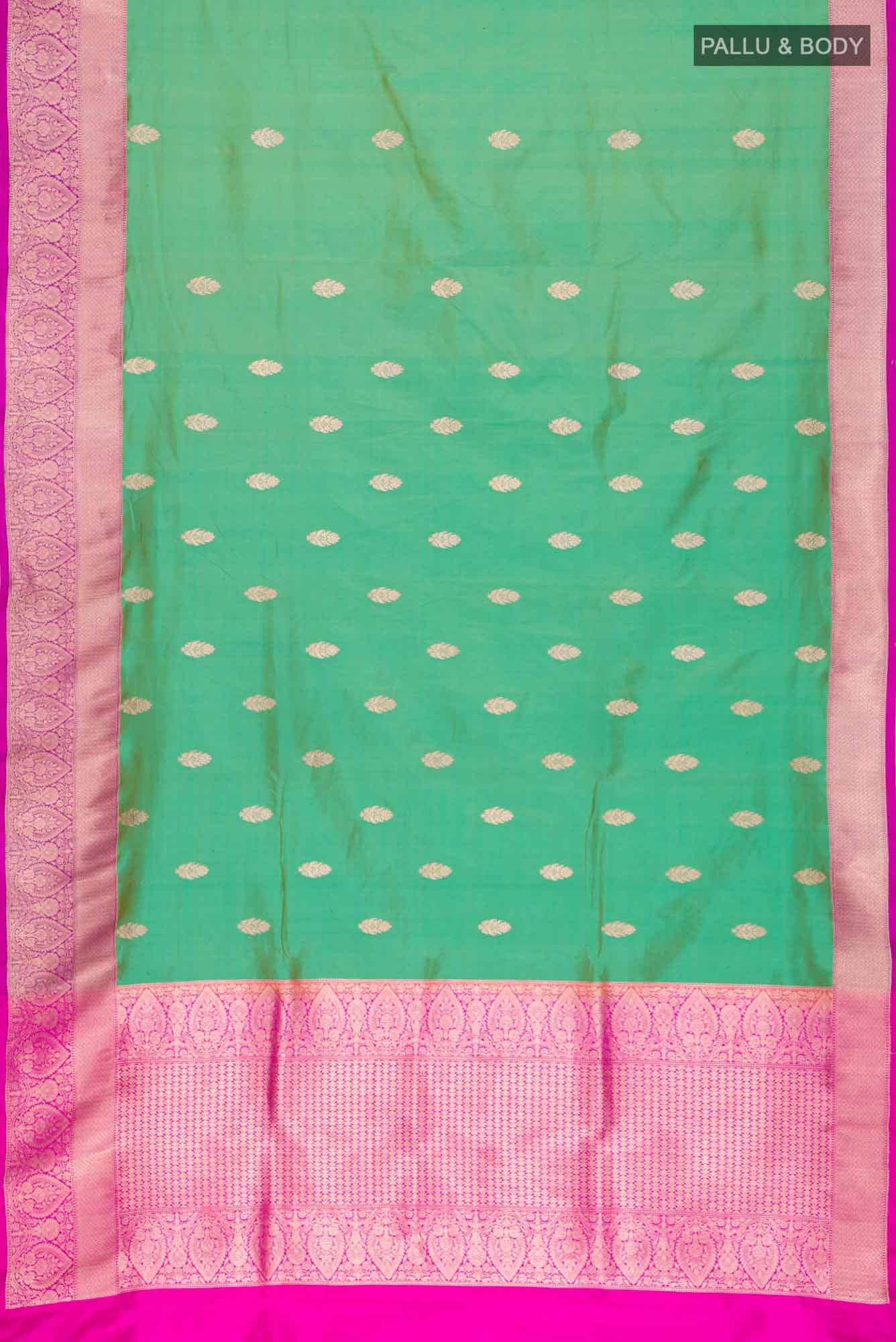 Green Banarasi Katan Silk Saree