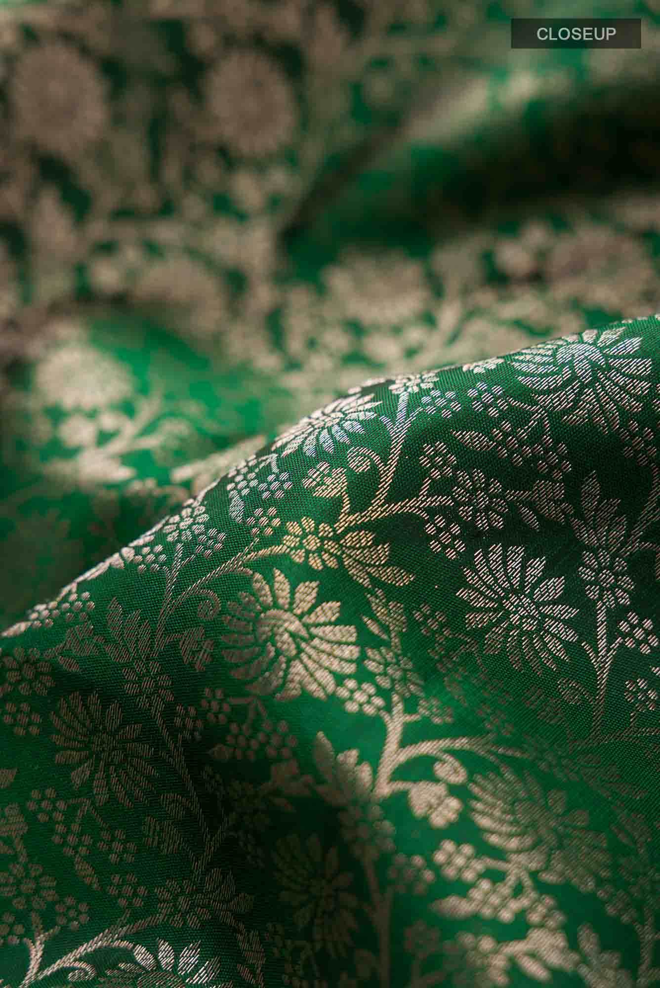 Green Dual Tone Kanchipuram Silk Saree