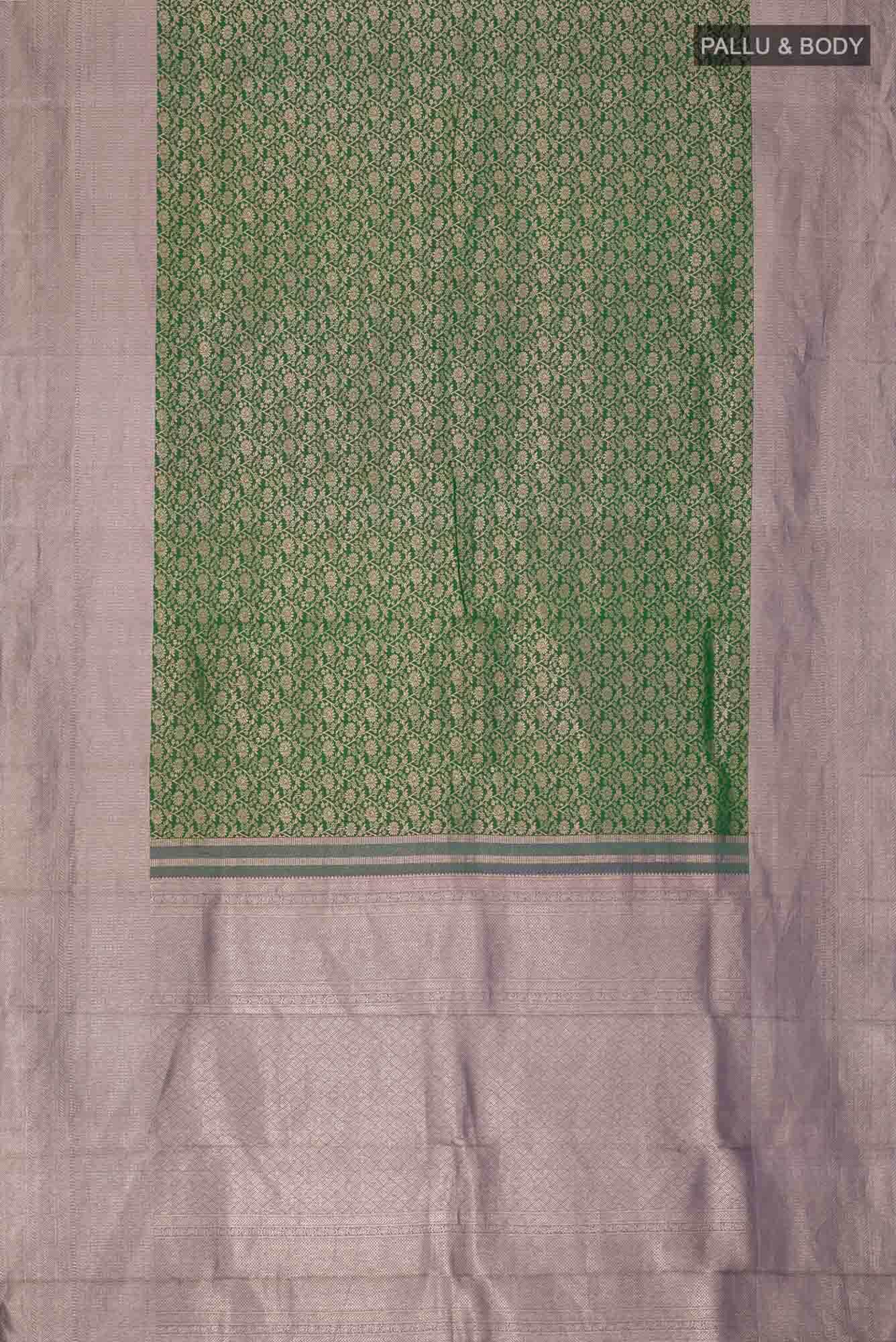 Green Dual Tone Kanchipuram Silk Saree