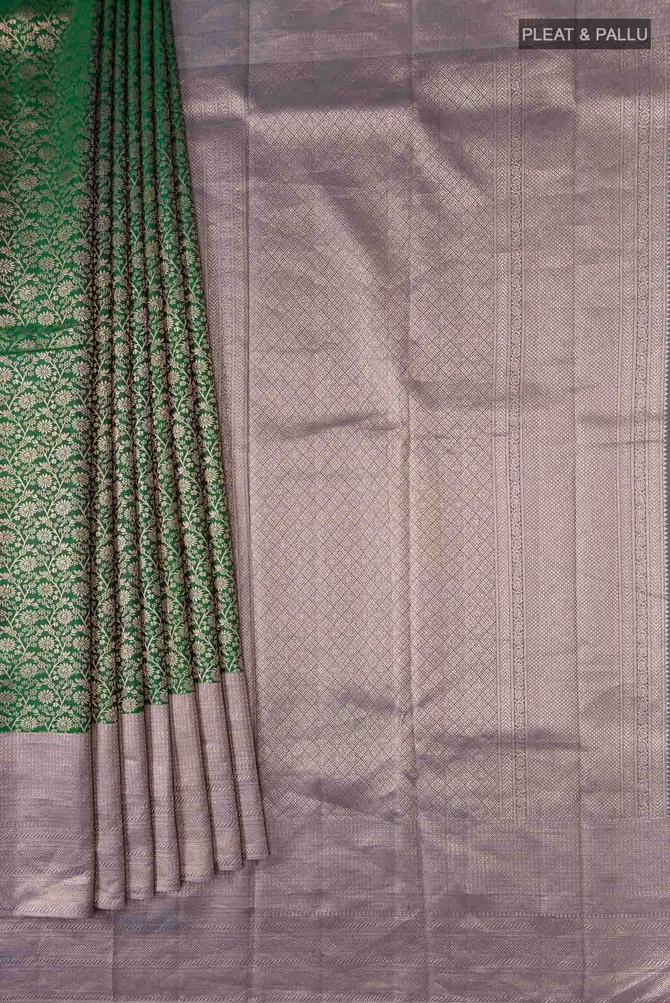Green Dual Tone Kanchipuram Silk Saree