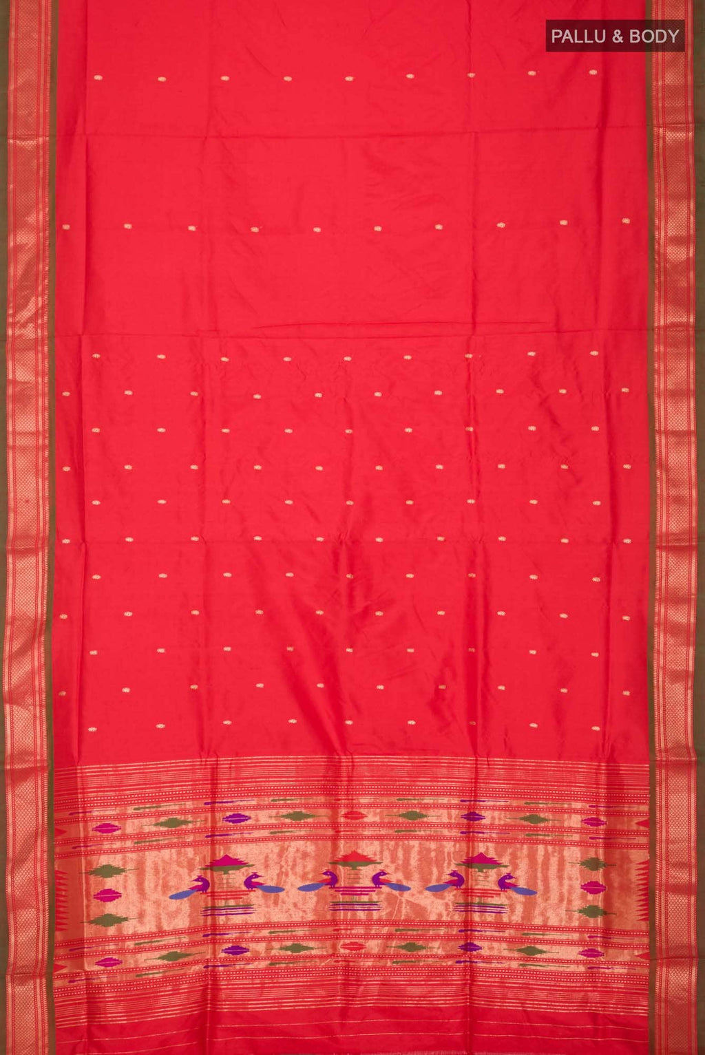 Red Paithani Silk Saree