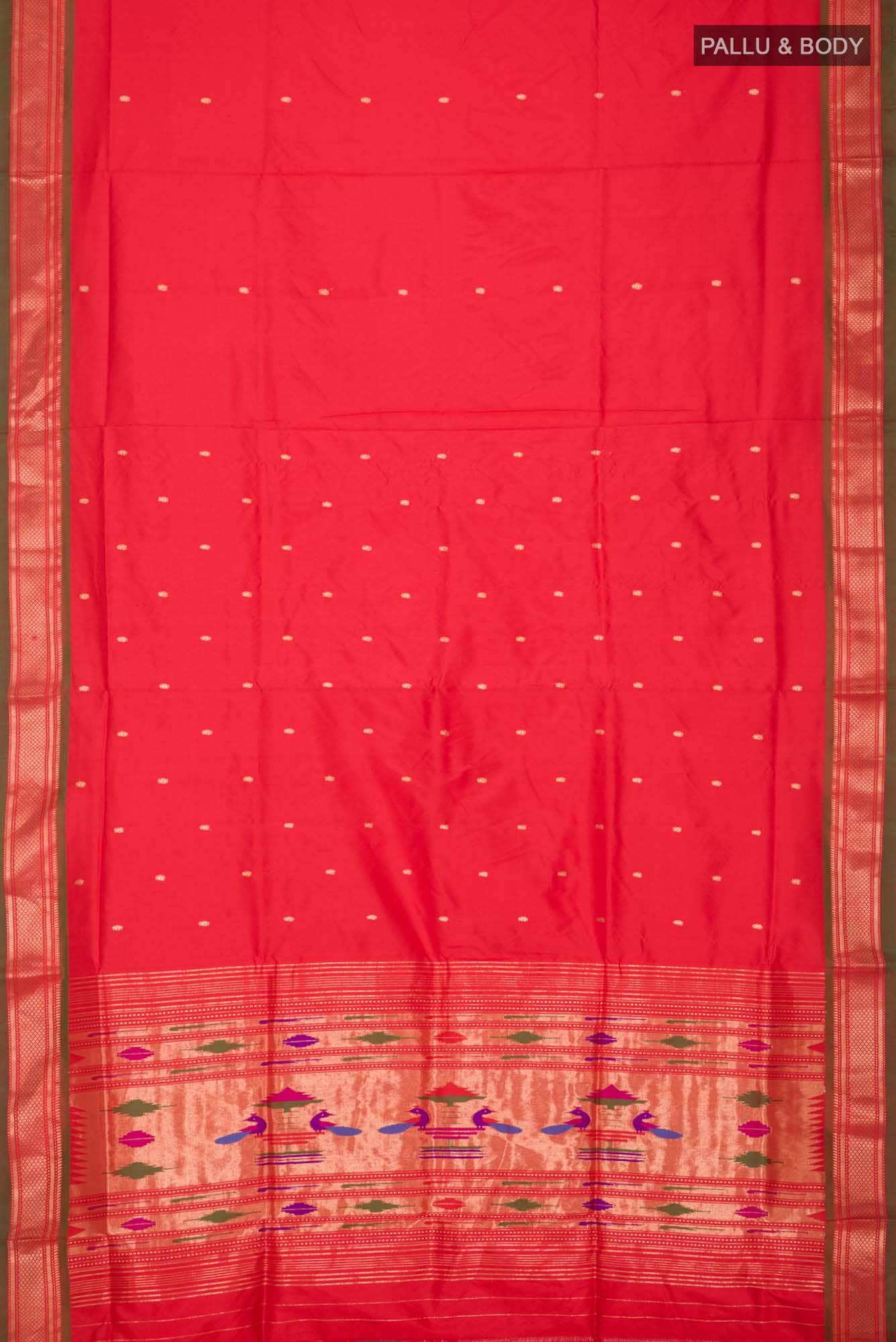 Red Paithani Silk Saree