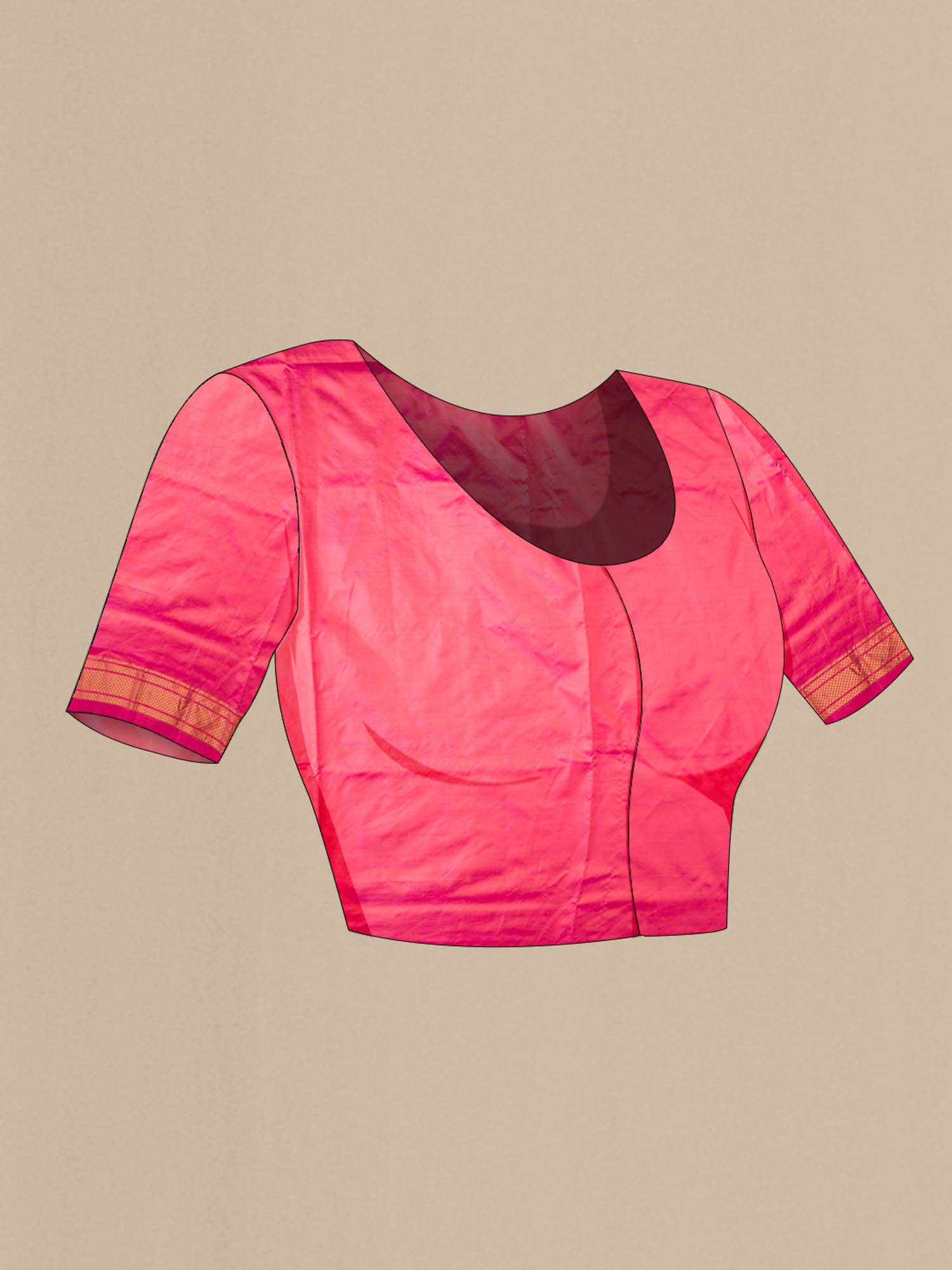 Pink Dual Tone Paithani Silk Saree