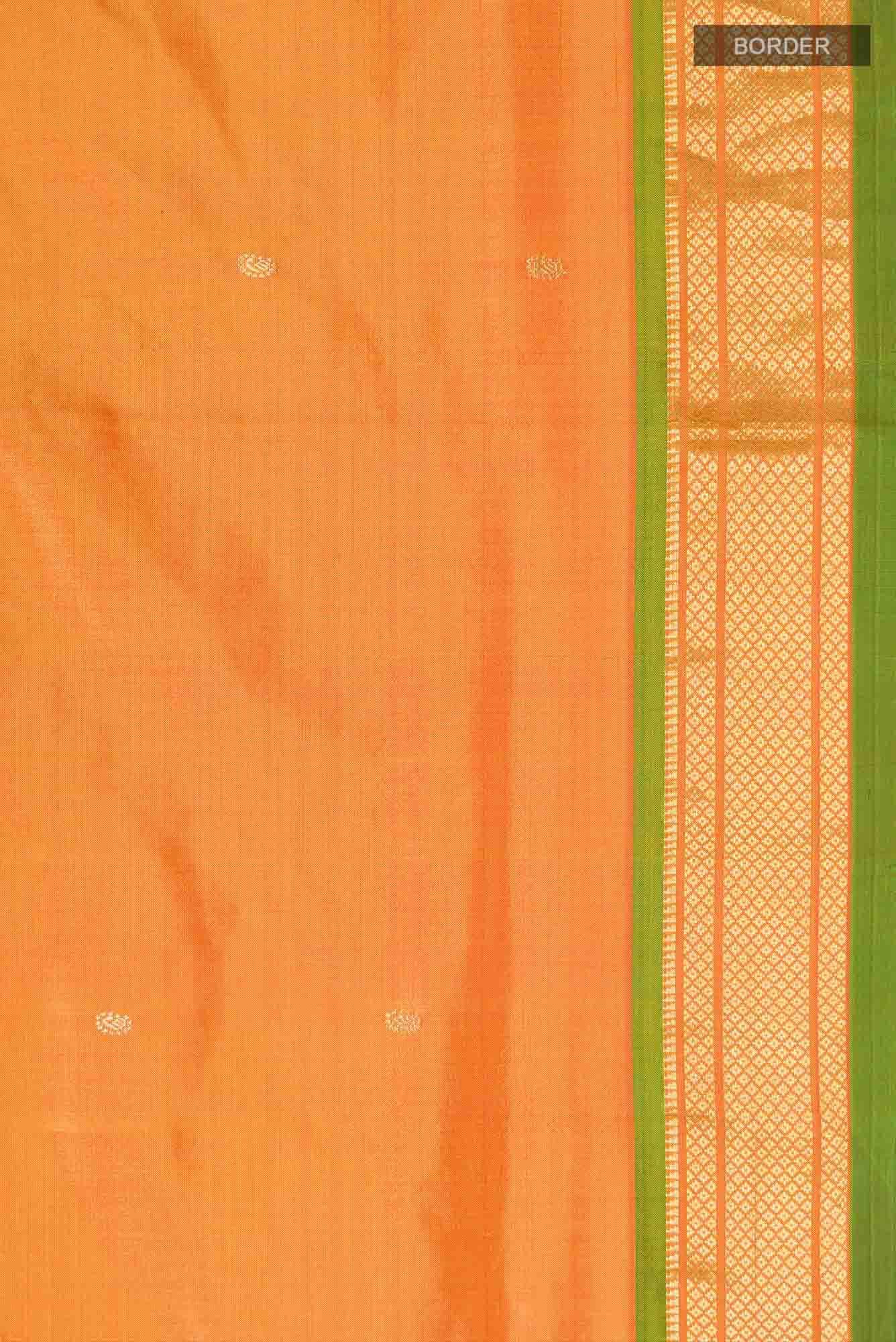 Orange Paithani Silk Saree
