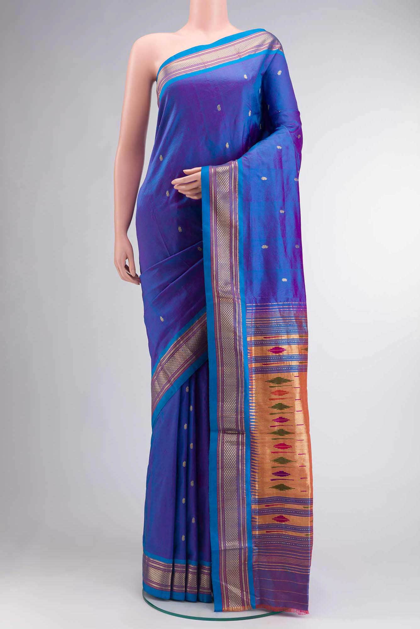 Blue Paithani Silk Saree