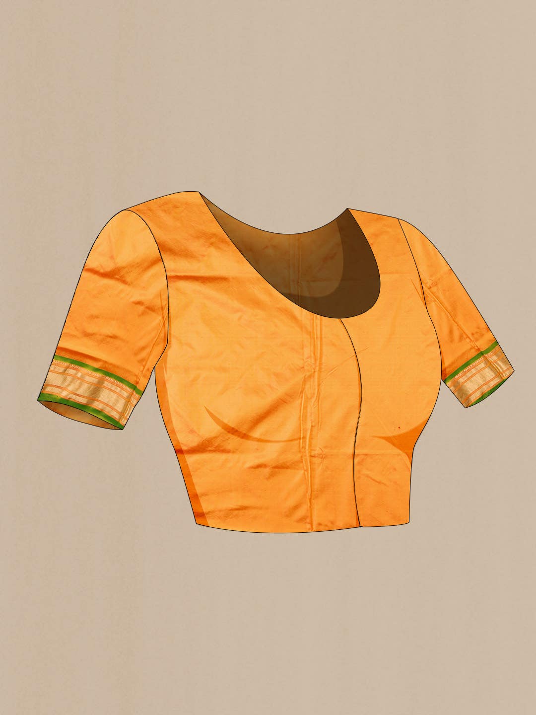 Orange Paithani Silk Saree