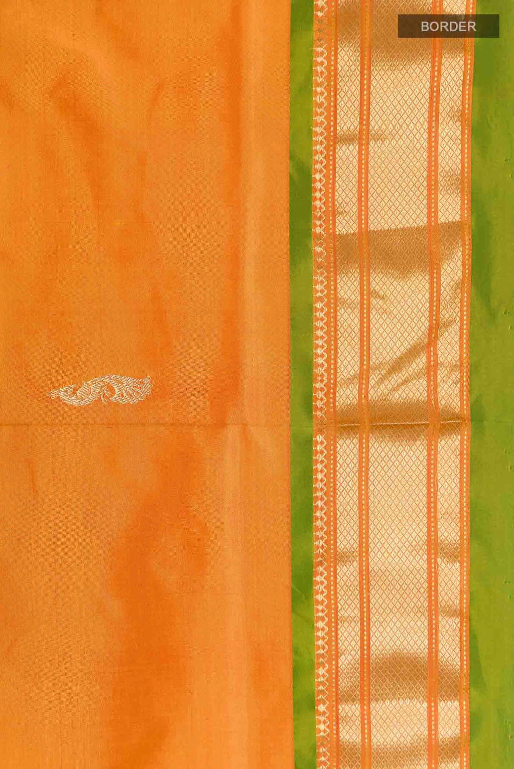 Orange Paithani Silk Saree