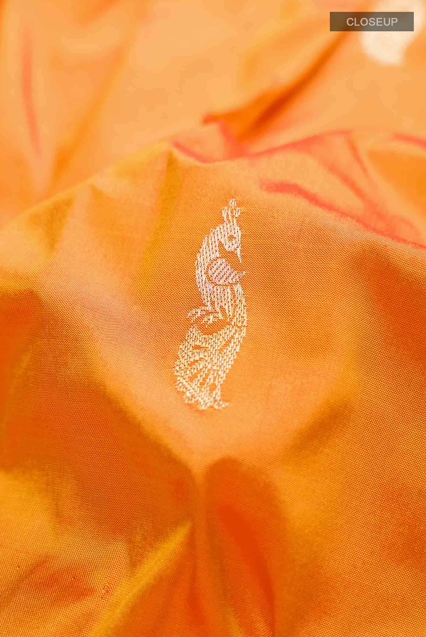 Orange Paithani Silk Saree