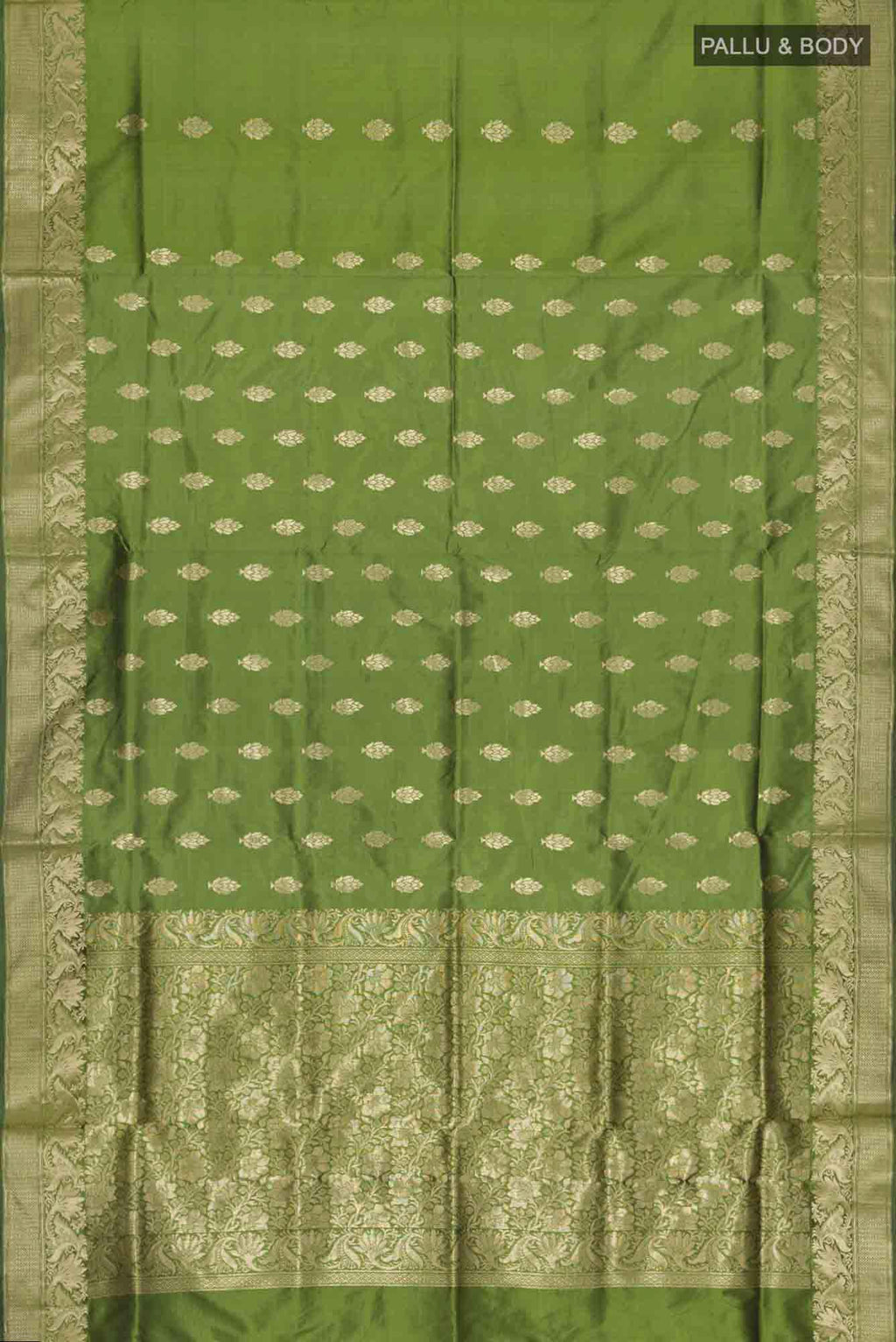 Green Banarasi Katan Silk Saree