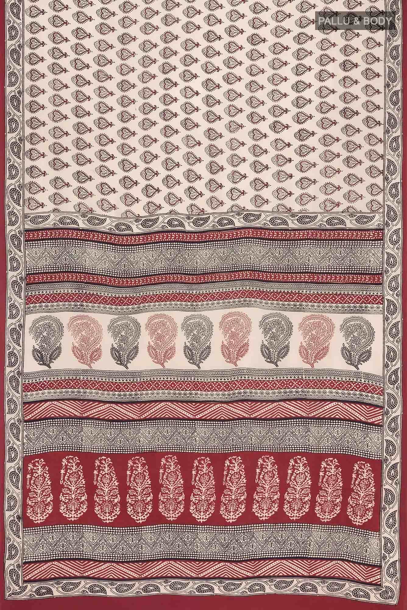 Beige Mysore Crepe Saree