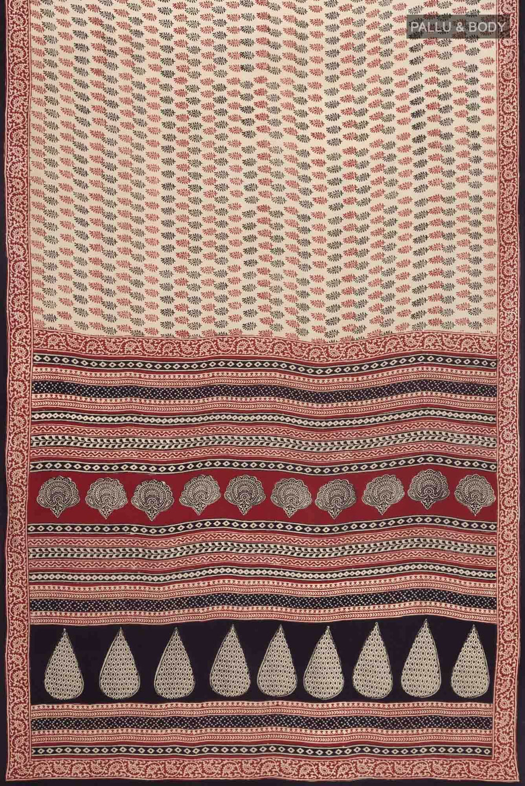 Beige Crepe Saree