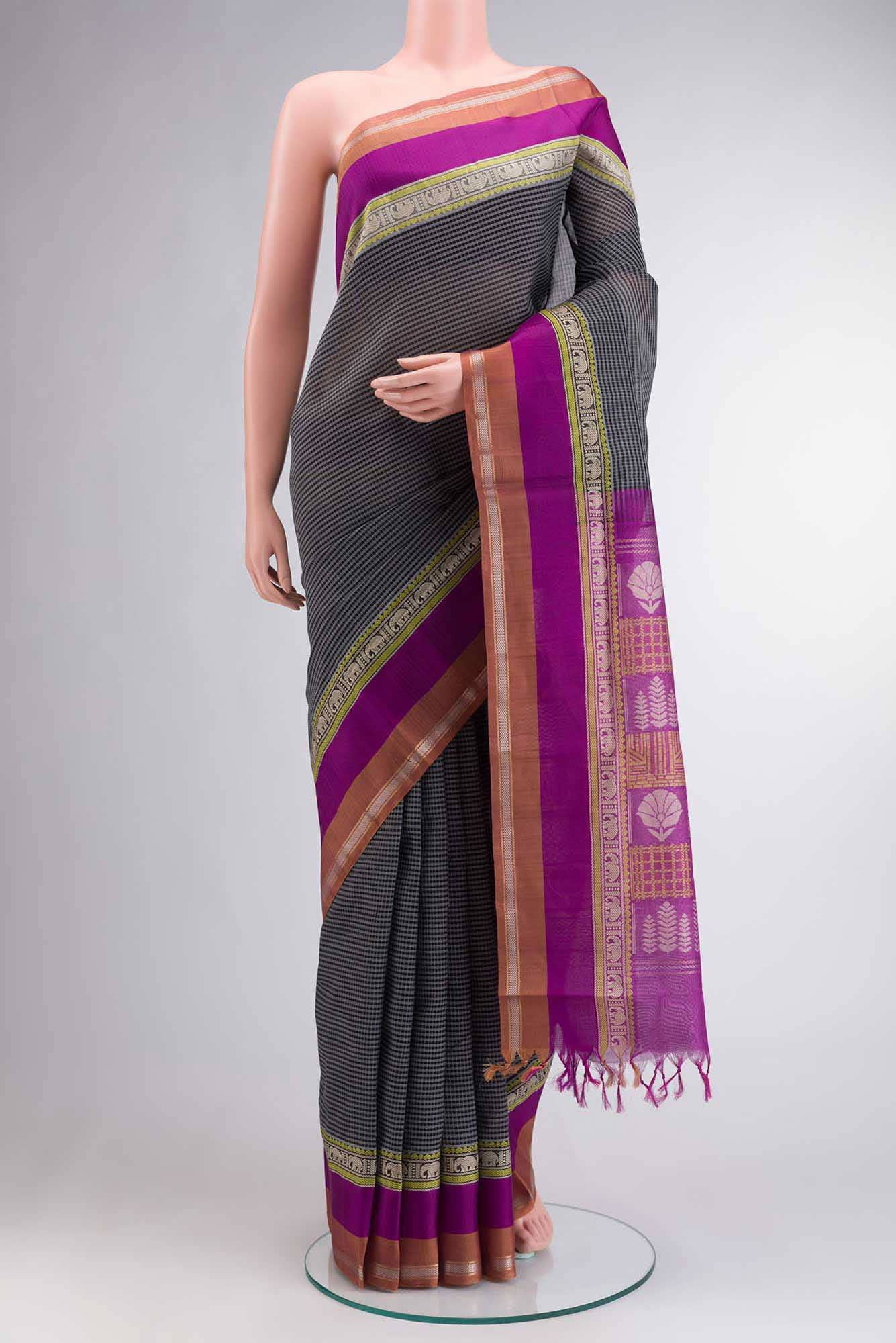 Black Silk Cotton Saree