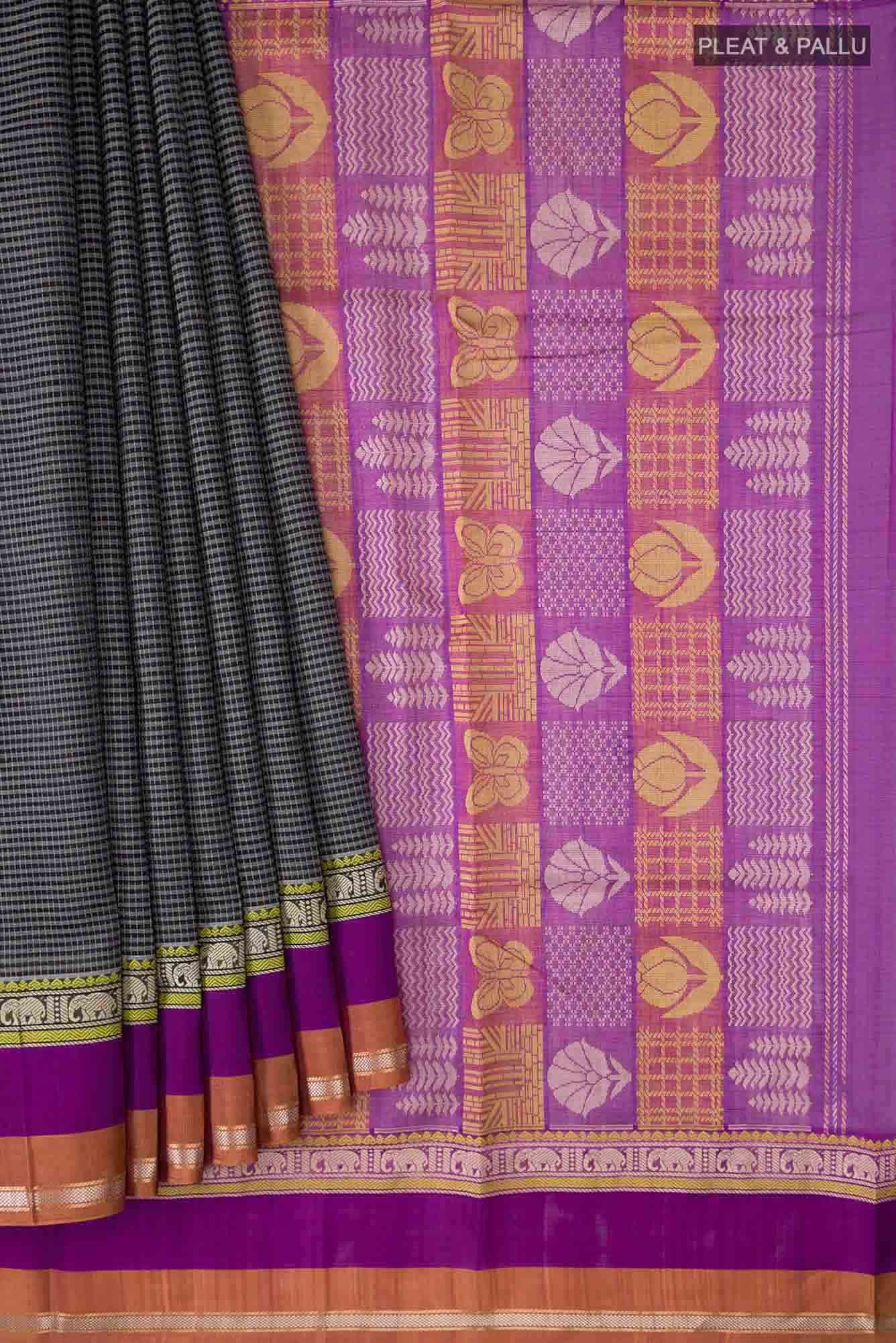 Black Silk Cotton Saree