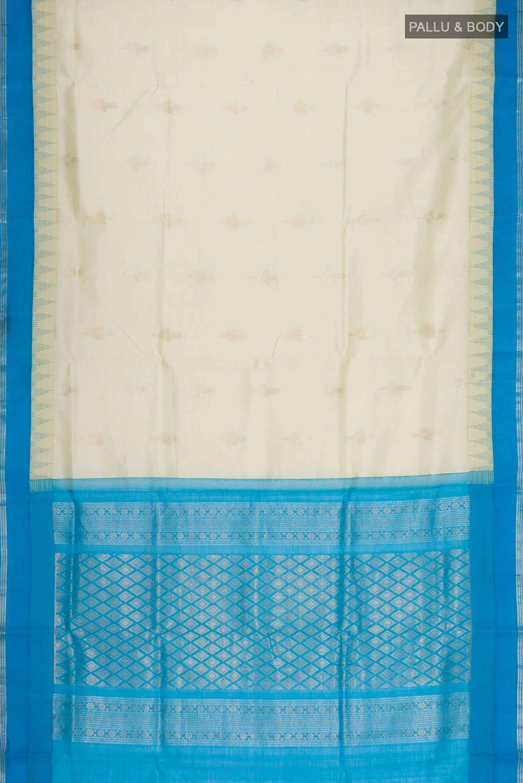 Beige Silk Cotton Saree