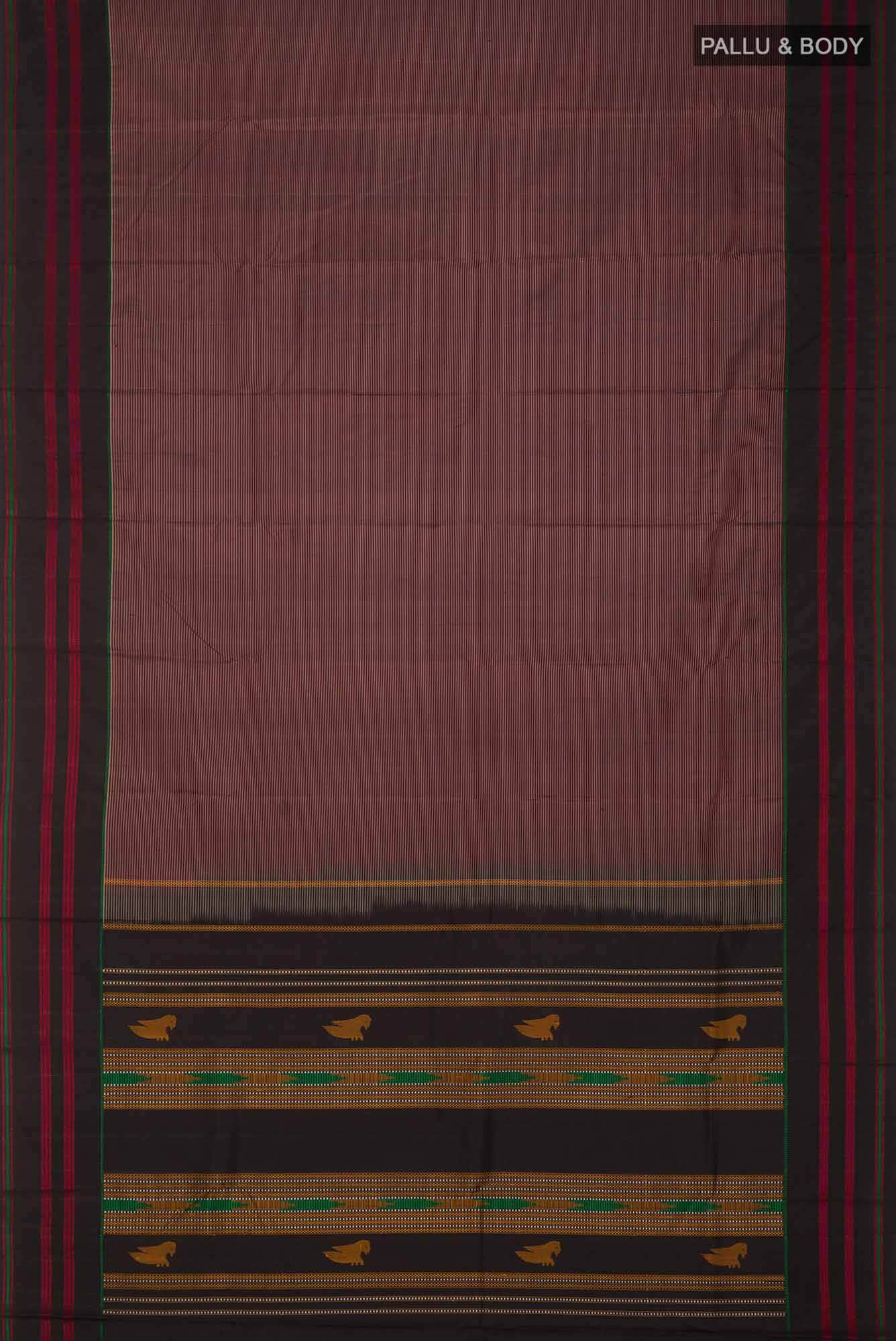Brown Kanchipuram Silk Saree