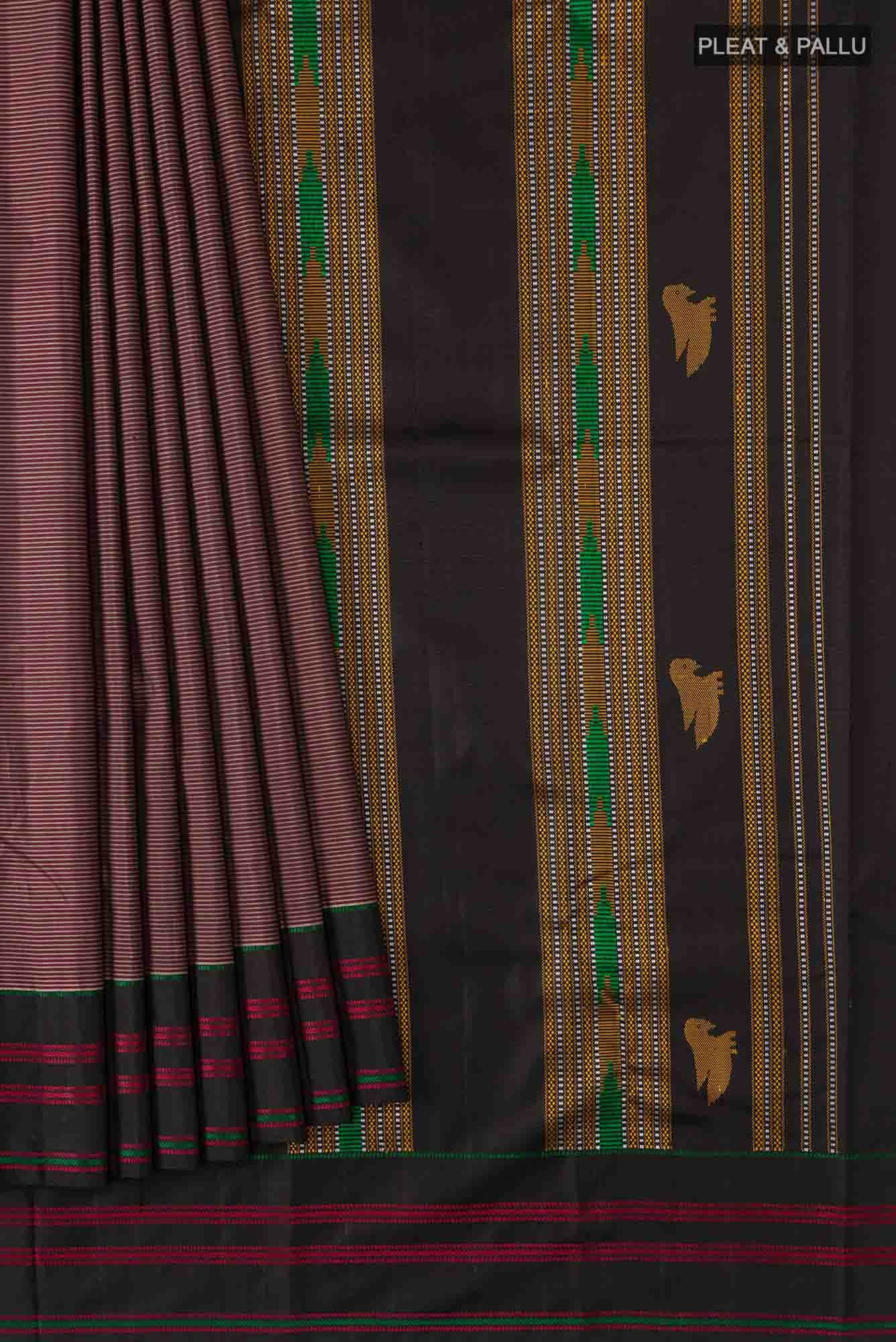 Brown Kanchipuram Silk Saree
