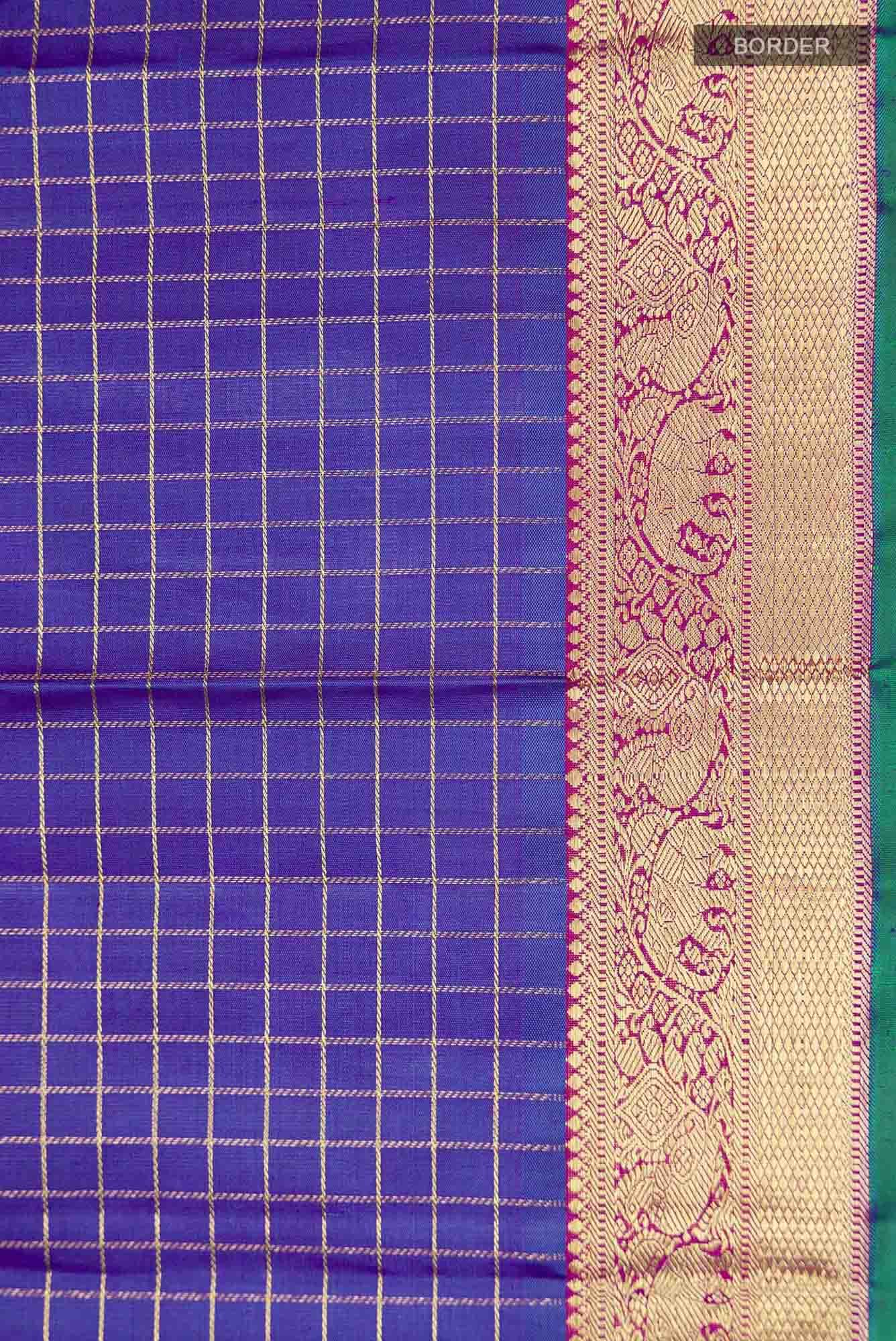 Blue Kanchipuram Silk Saree