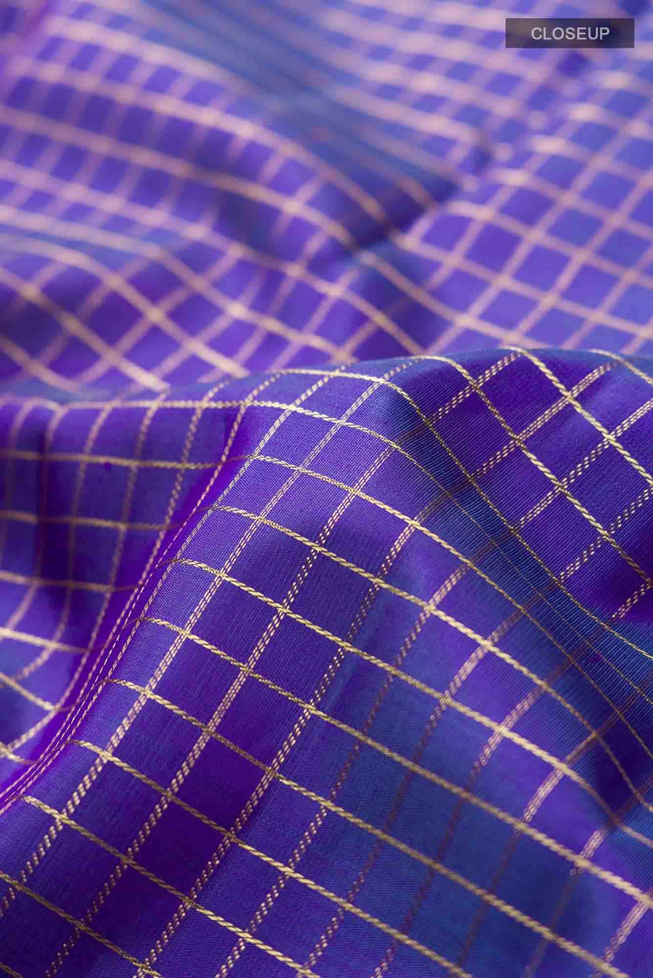 Blue Kanchipuram Silk Saree