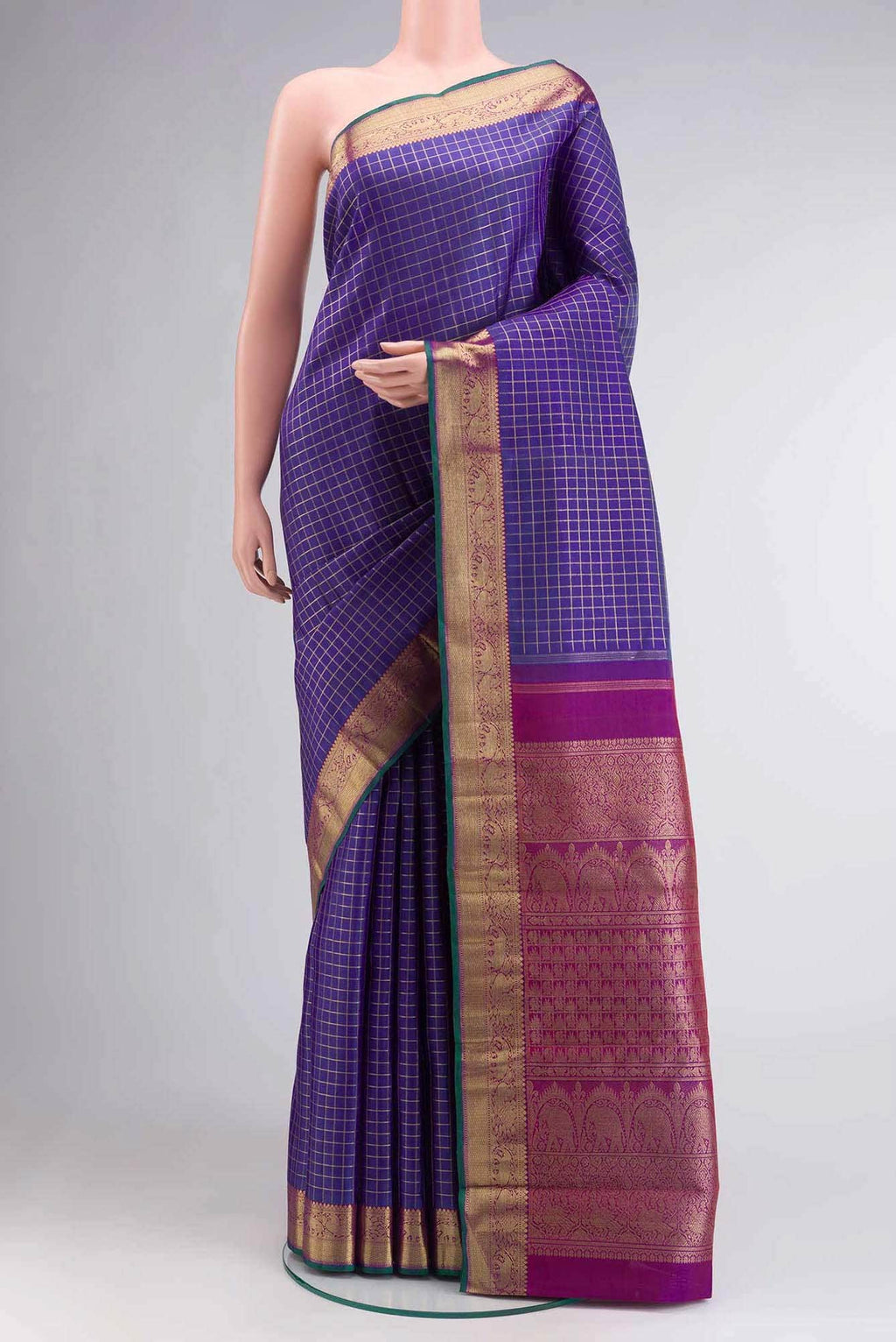 Blue Kanchipuram Silk Saree