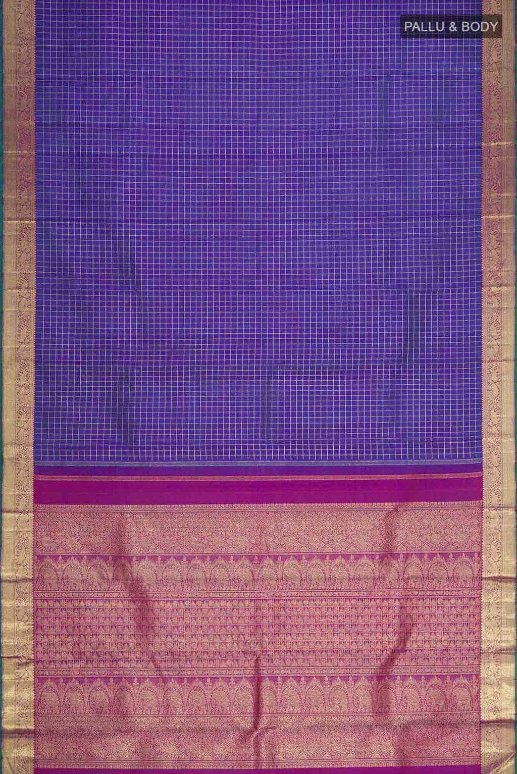Blue Kanchipuram Silk Saree