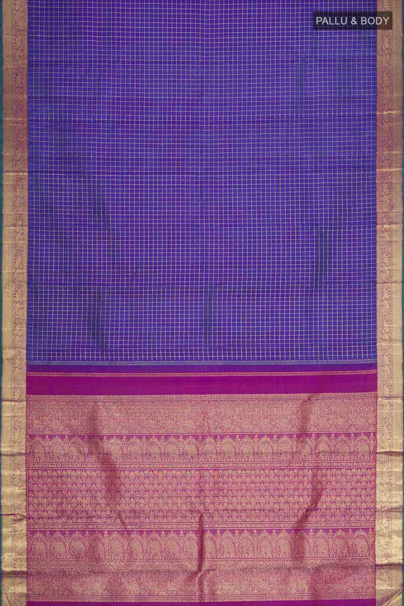 Blue Kanchipuram Silk Saree