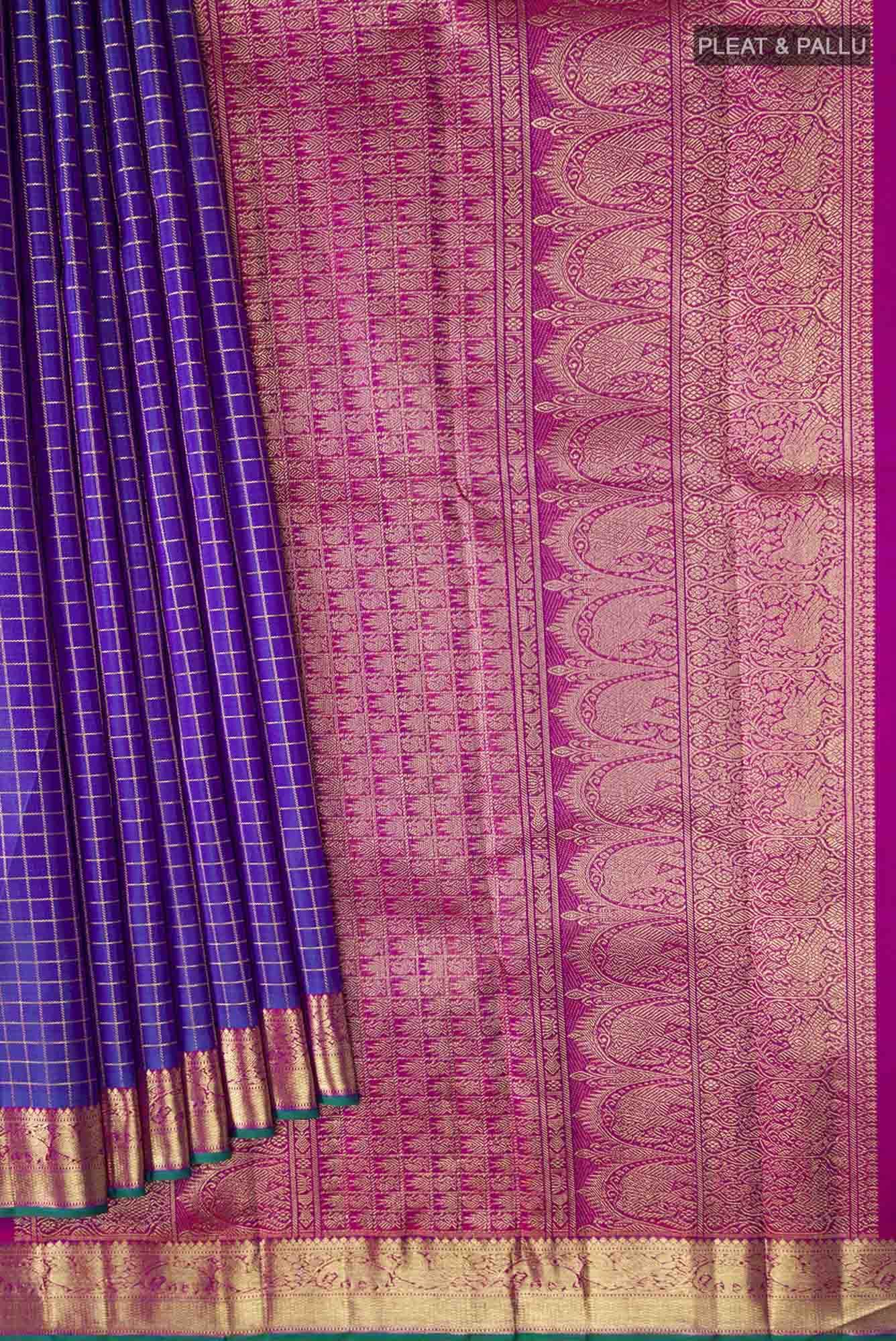 Blue Kanchipuram Silk Saree