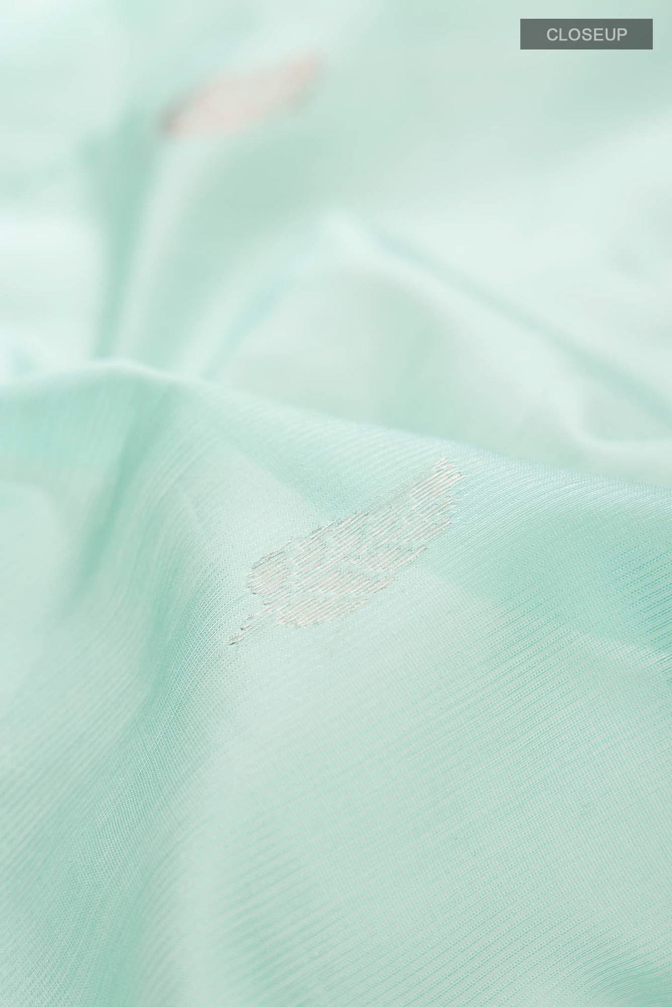 Green Chanderi Silk Cotton Saree