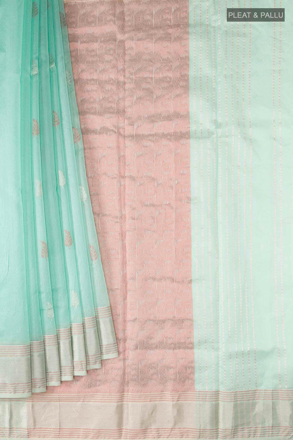 Green Chanderi Silk Cotton Saree