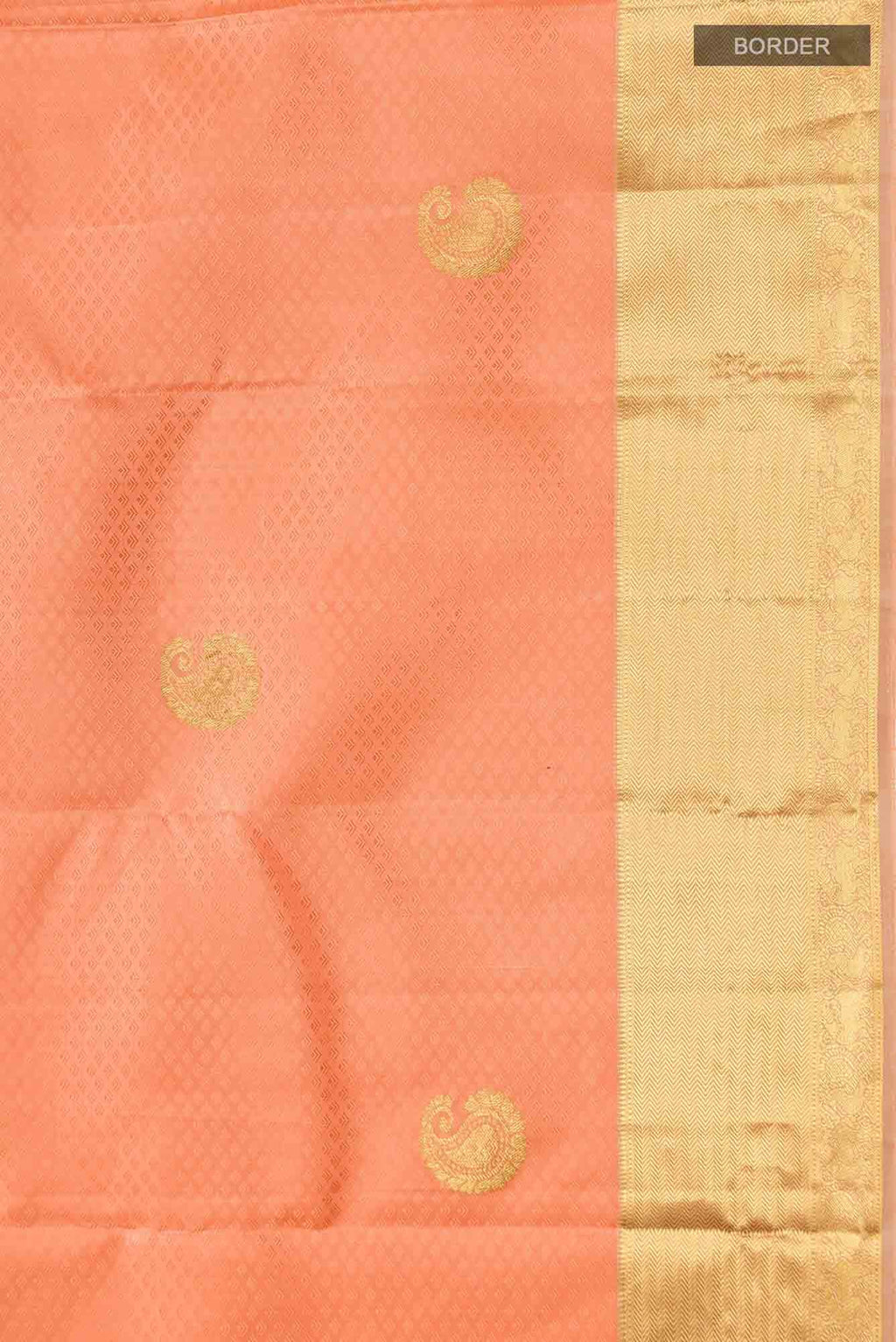 Peach Kanchipuram Silk Saree