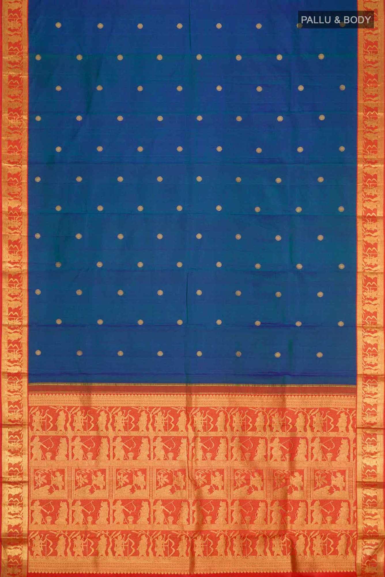 Blue Kanchipuram Silk Saree