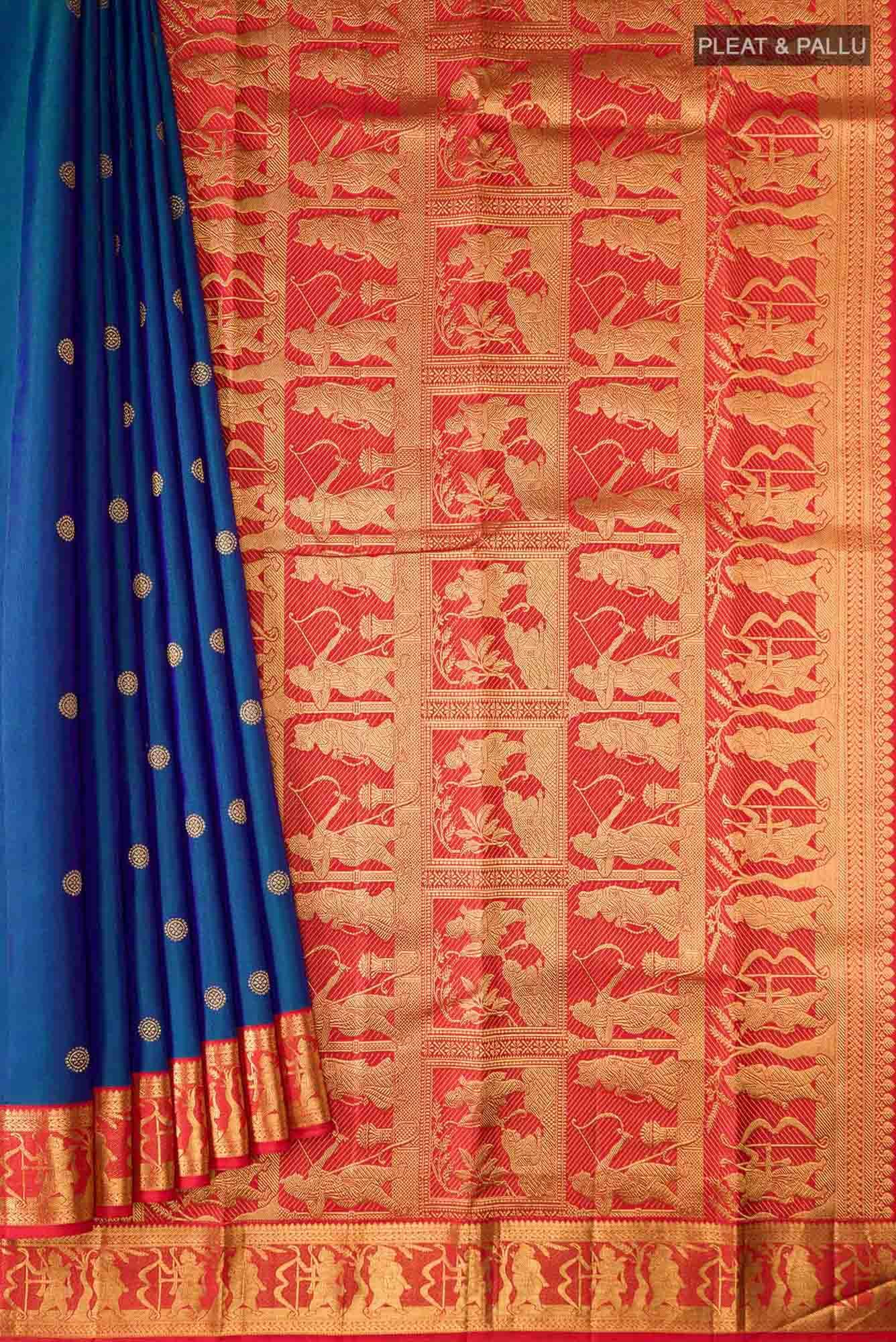 Blue Kanchipuram Silk Saree