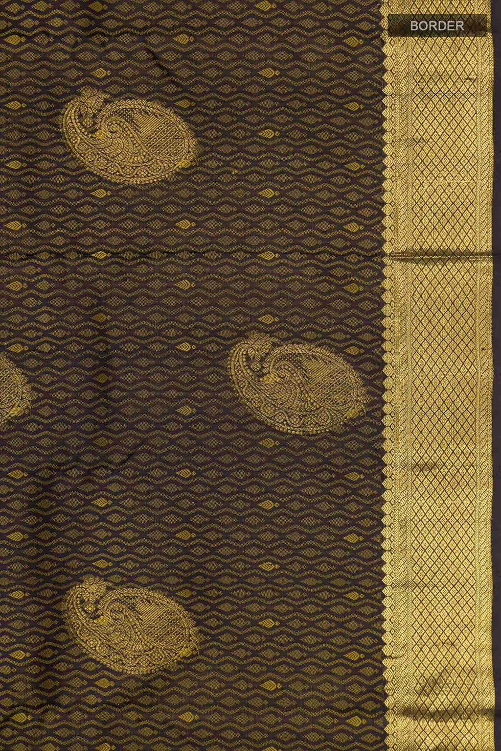 Black Kanchipuram Silk Saree