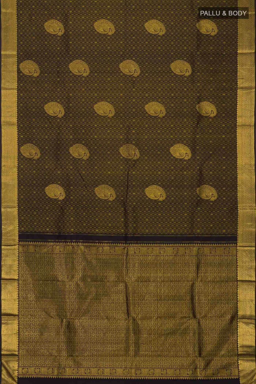 Black Kanchipuram Silk Saree
