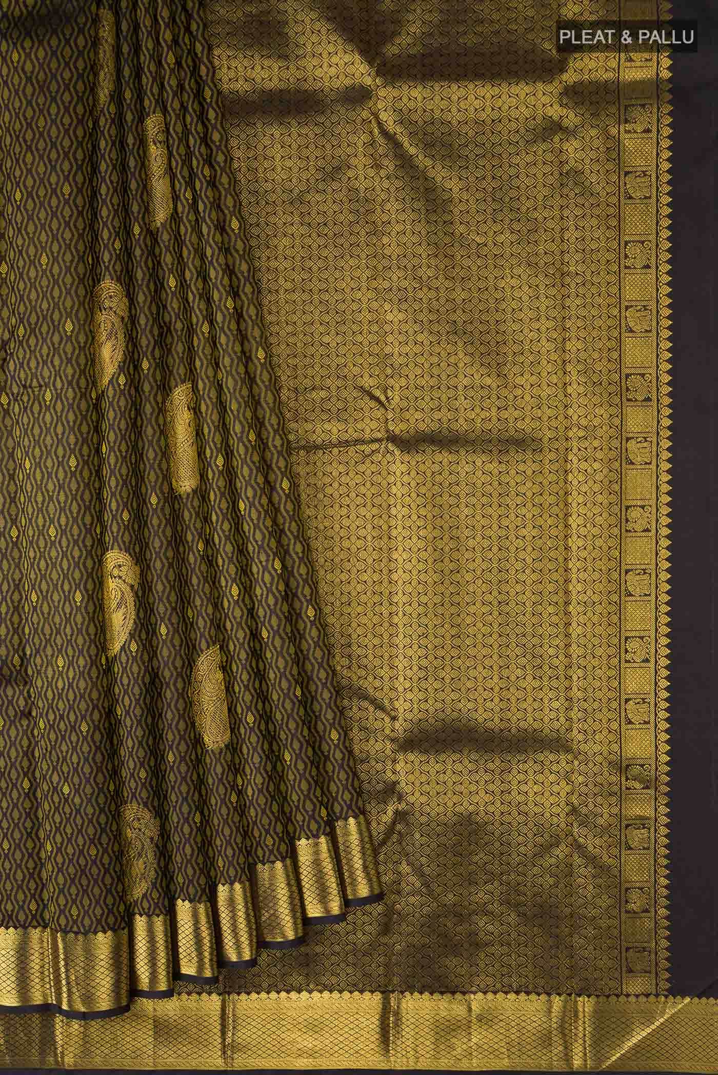 Black Kanchipuram Silk Saree