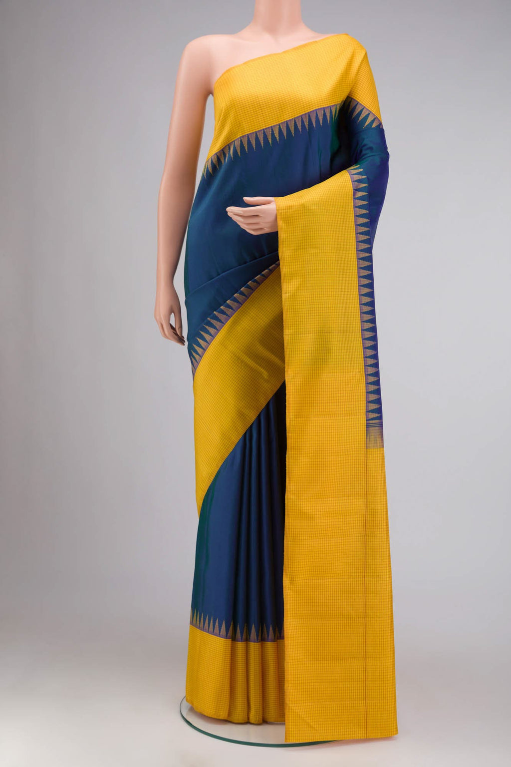 Blue Kanchipuram Silk Saree