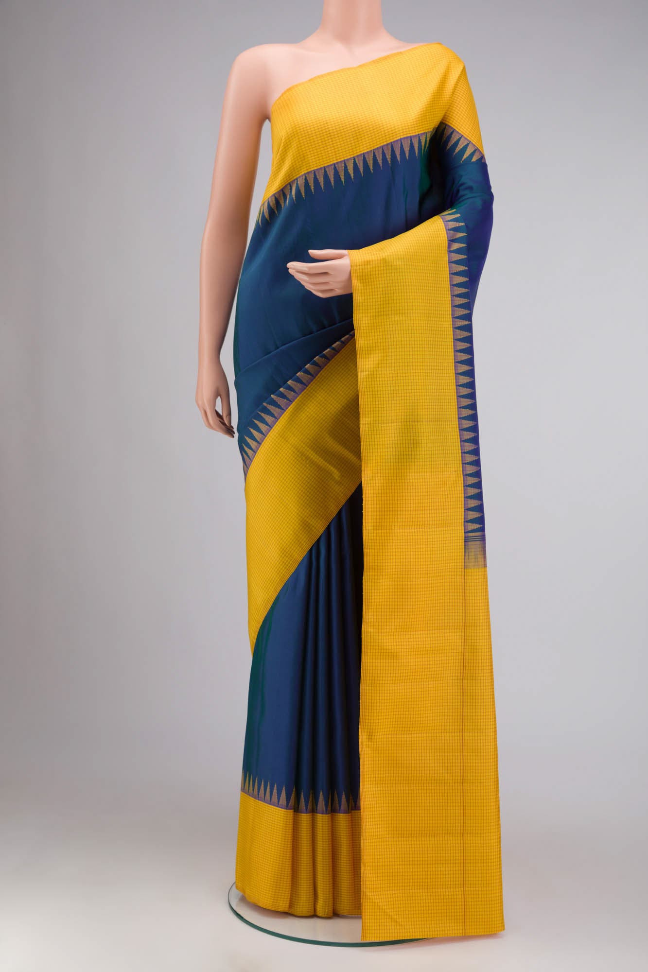 Blue Kanchipuram Silk Saree