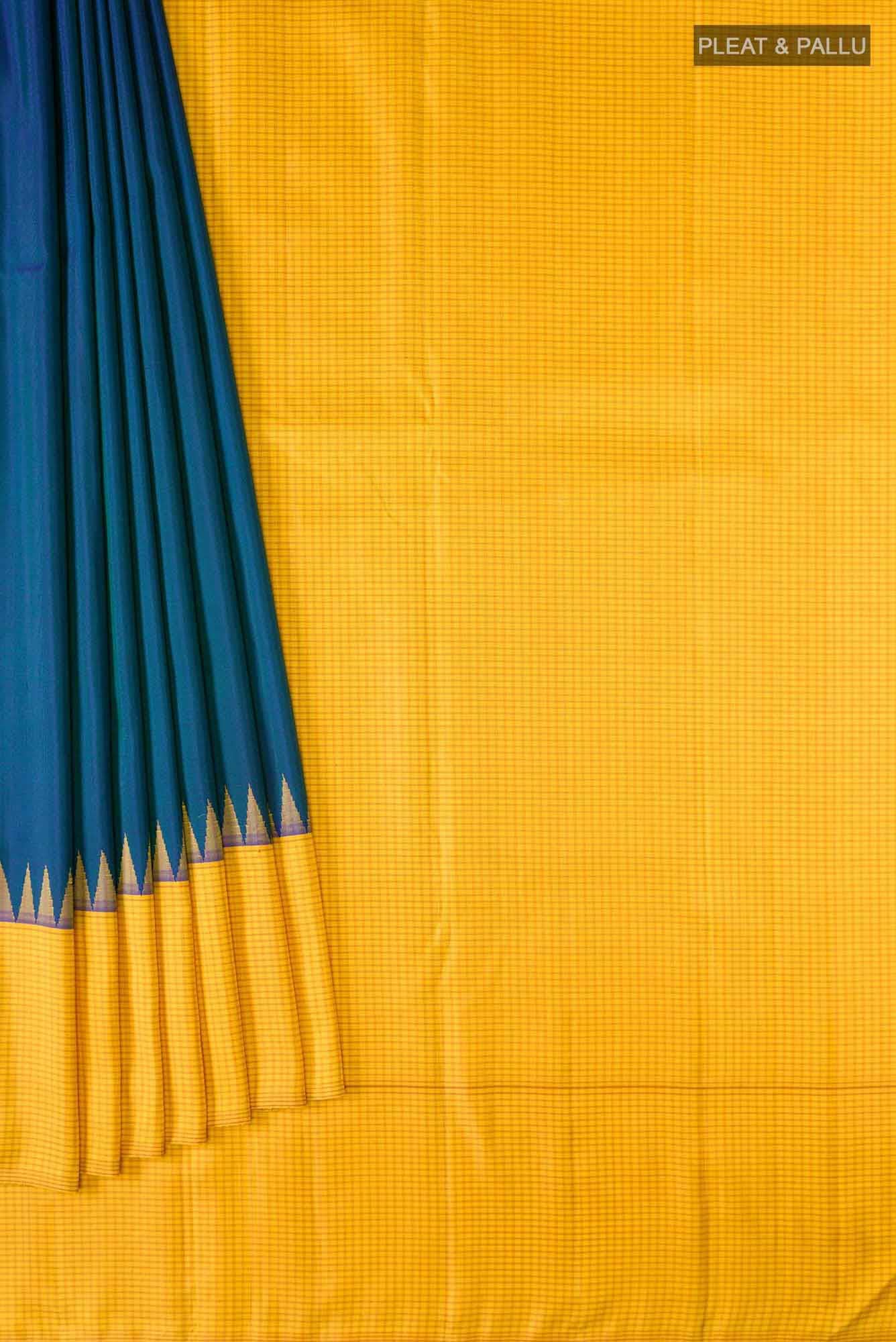 Blue Kanchipuram Silk Saree