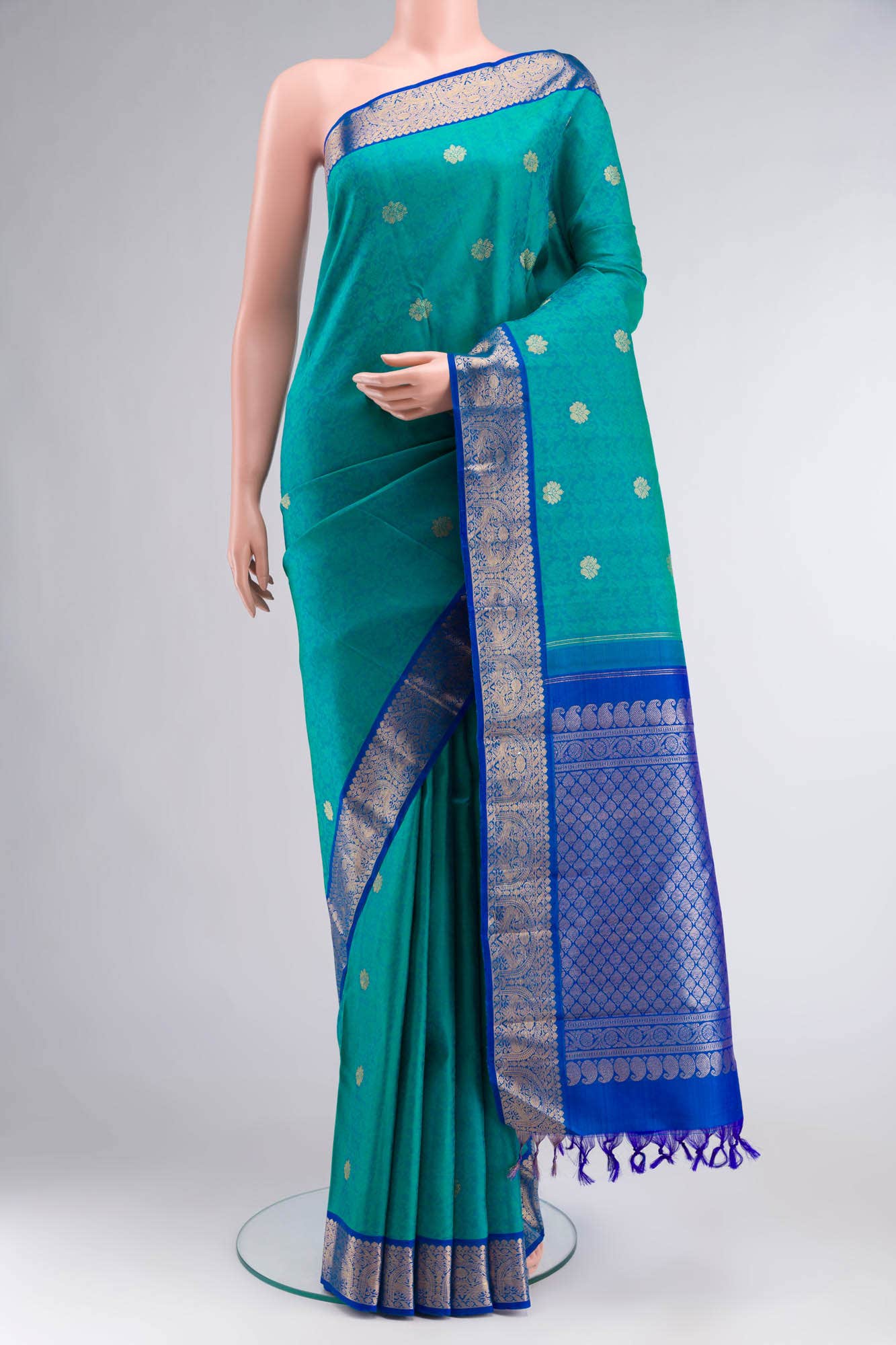 Blue Kanchipuram Silk Saree
