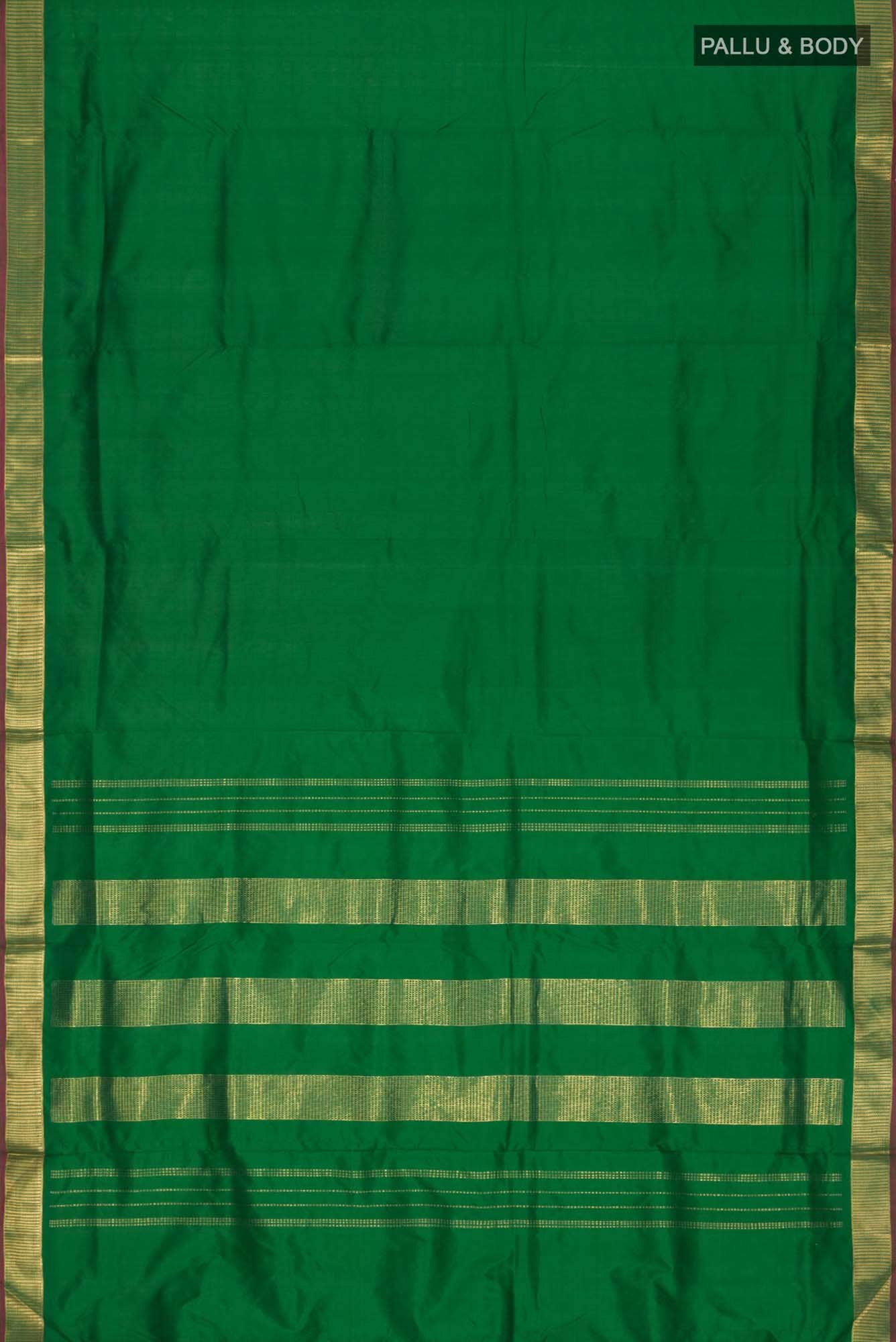 Green Kanchipuram Silk Nine Yards Saree