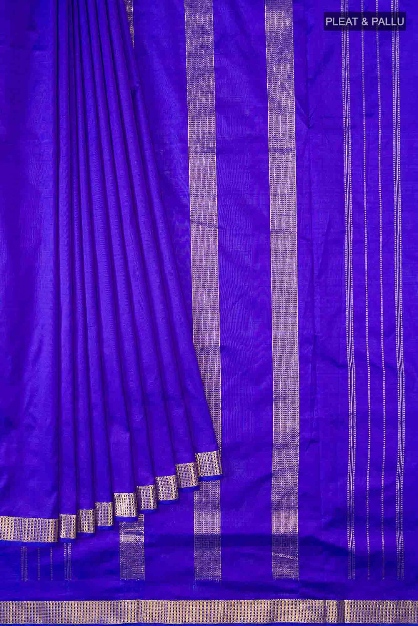 Blue Kanchipuram Silk Nine Yards Saree