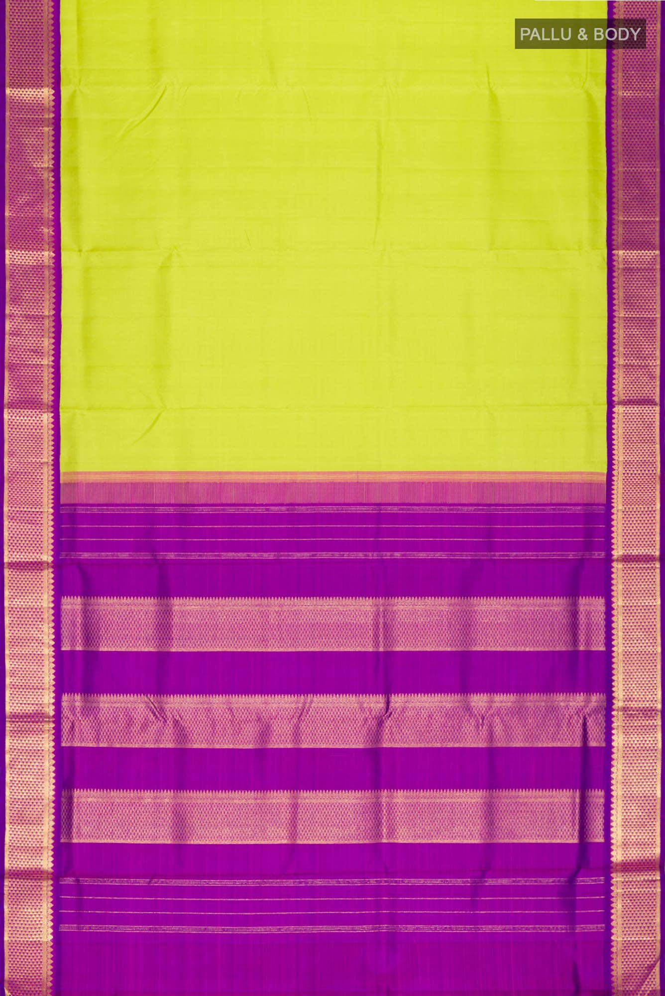 Green Kanchipuram Silk Nine Yards Saree
