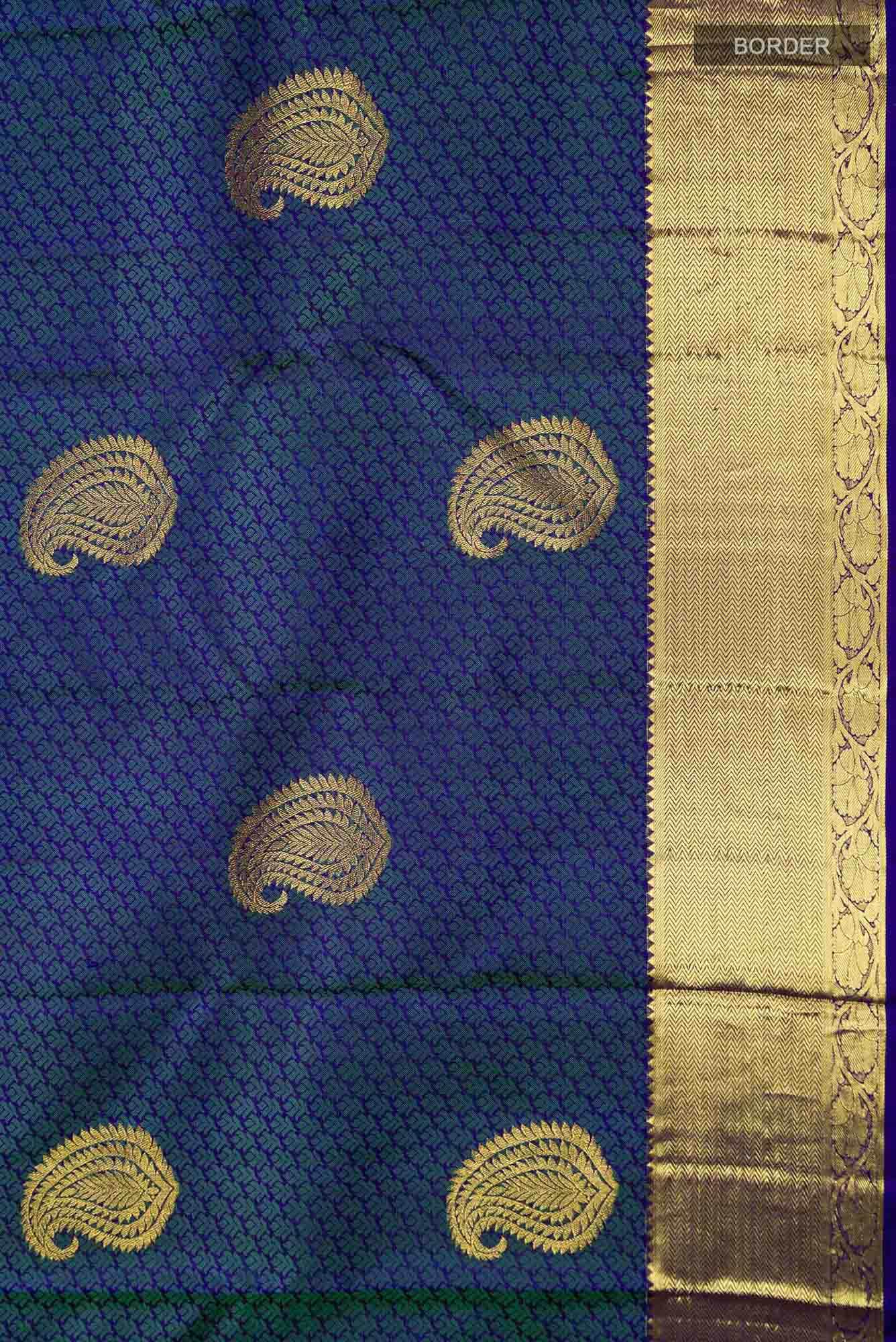 Blue Kanchipuram Silk Saree