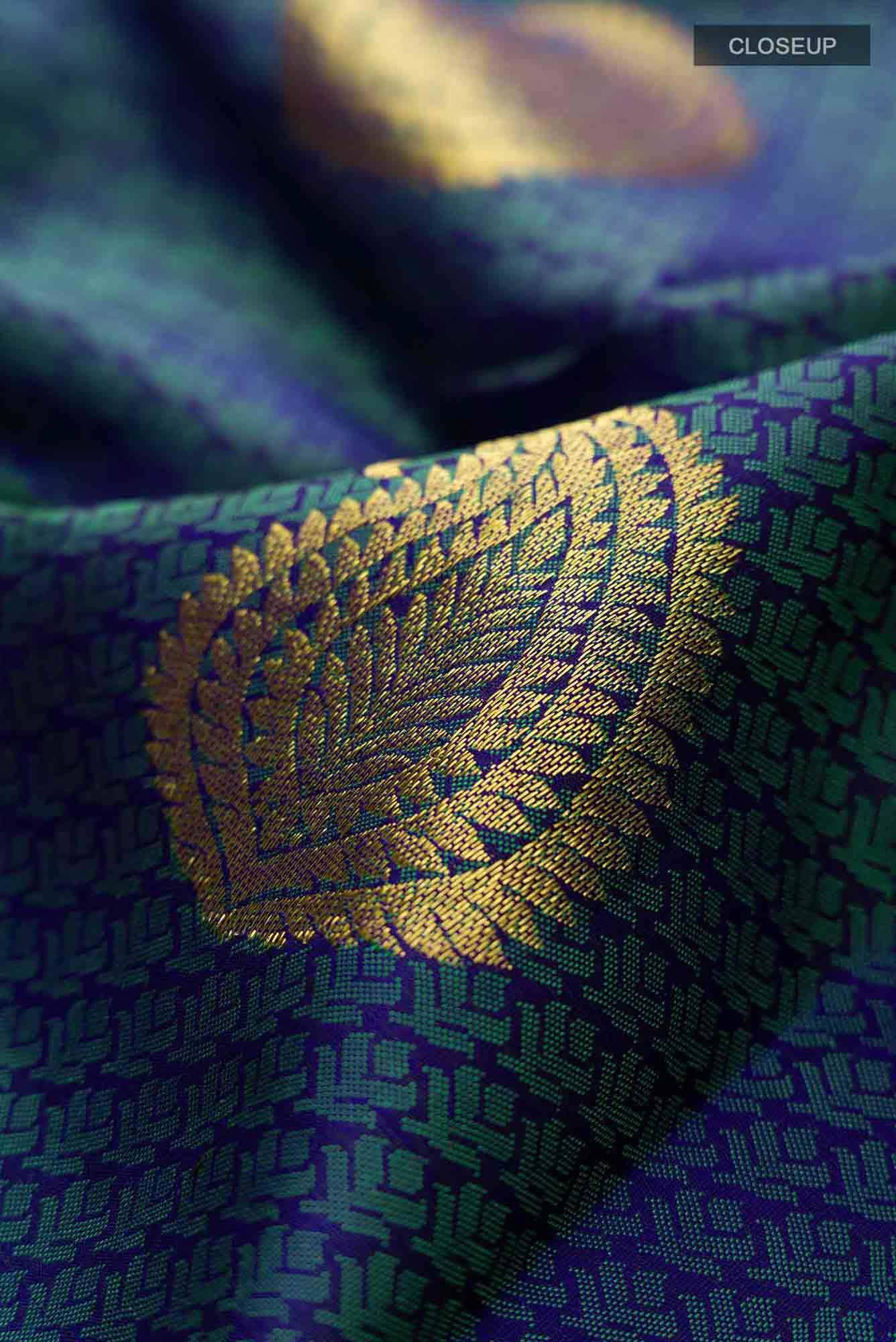 Blue Kanchipuram Silk Saree