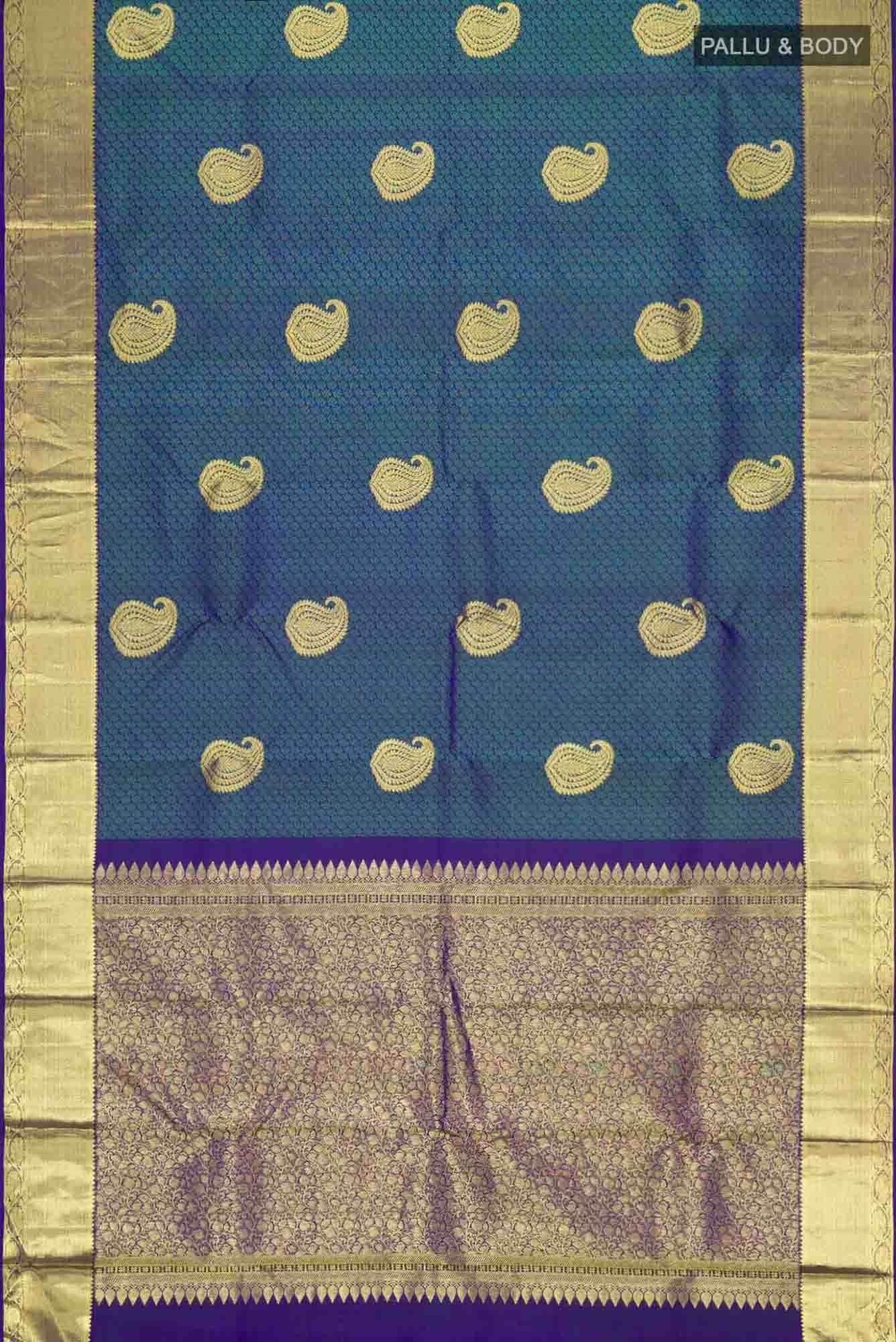 Blue Kanchipuram Silk Saree