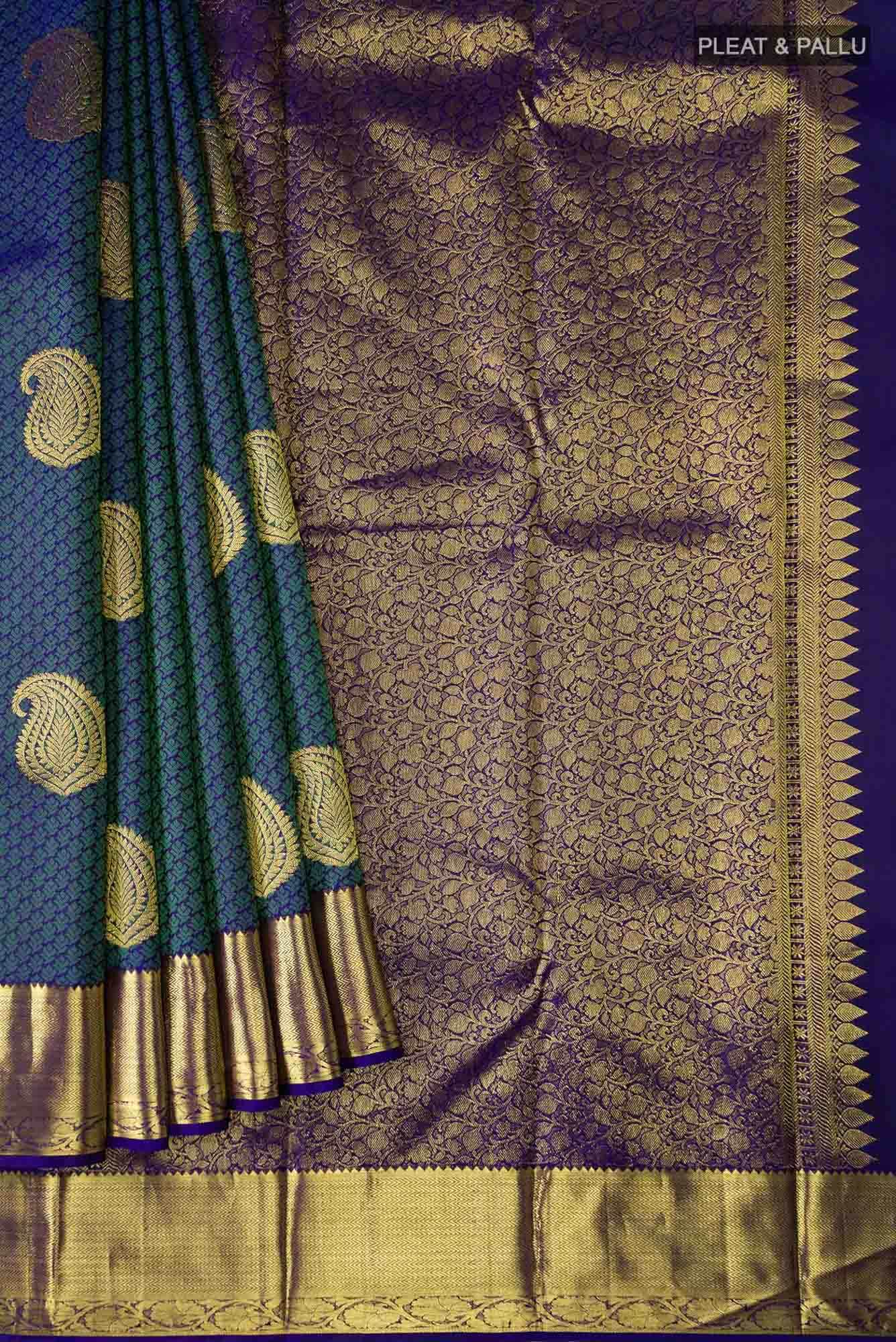Blue Kanchipuram Silk Saree