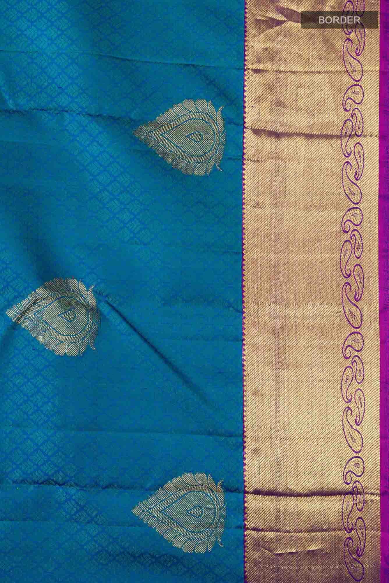 Blue Kanchipuram Silk Saree
